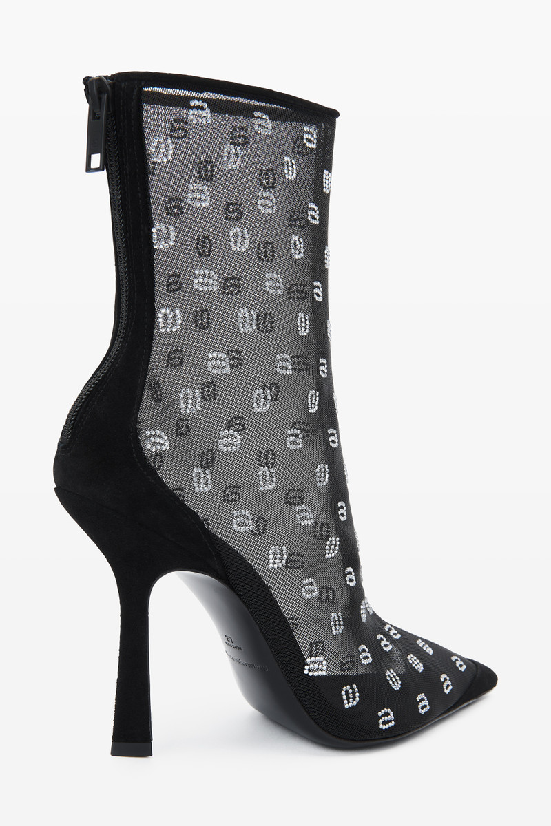 Alexander Wang DELPHINE 105 BOOTIE IN MESH/CRYSTAL outlook