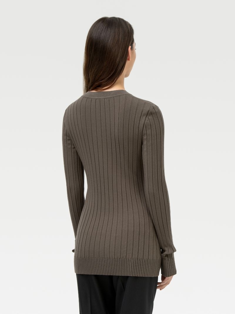 CUT OUT KNIT CARDIGAN - 5