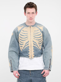 Kapital Bone Denim Motocross Jacket | hlorenzo | REVERSIBLE