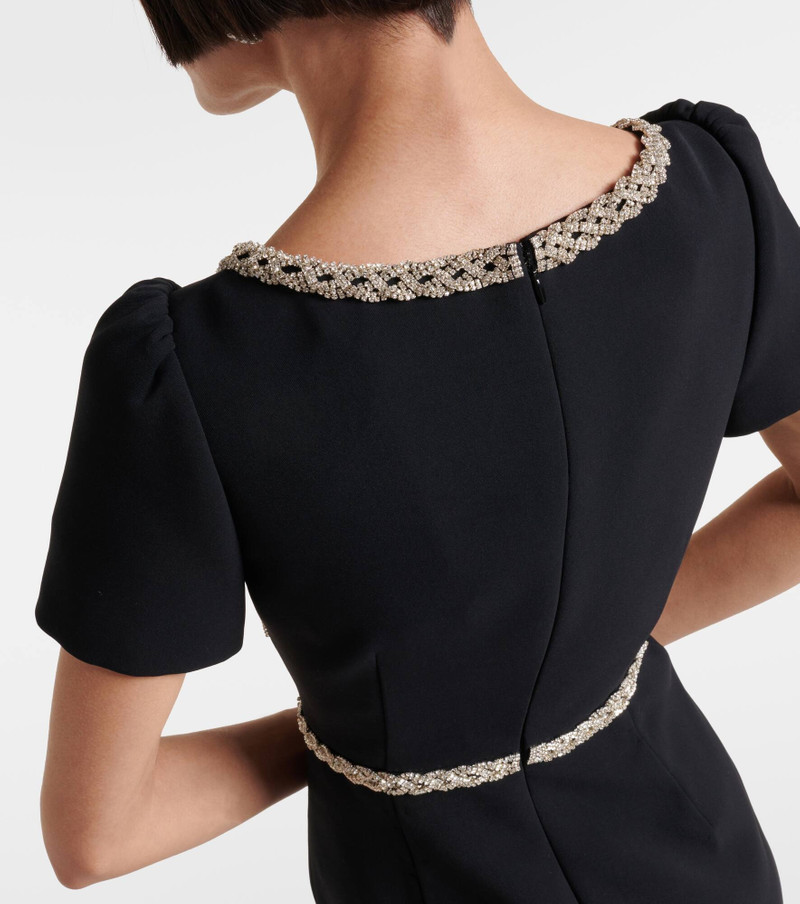 Crystal-embellished crêpe midi dress 6