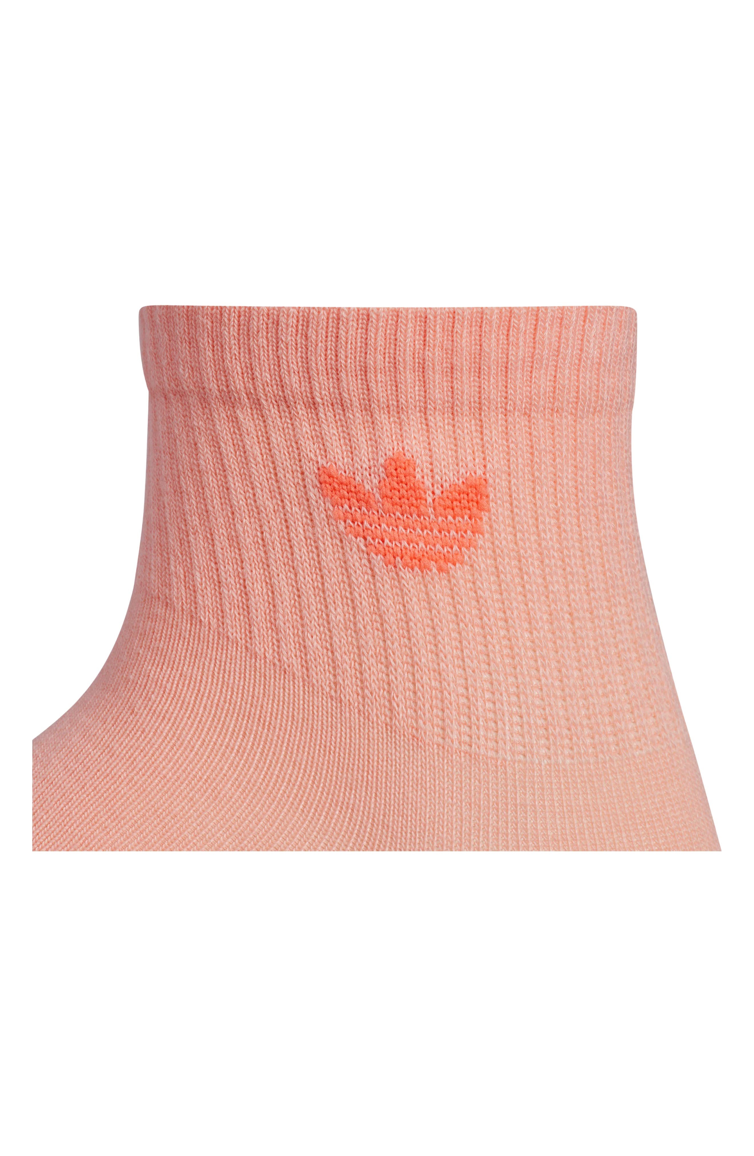 adidas Superlite 6-Pack Quarter Crew Socks in Glow Pink/Night Indigo/blue at Nordstrom - 4