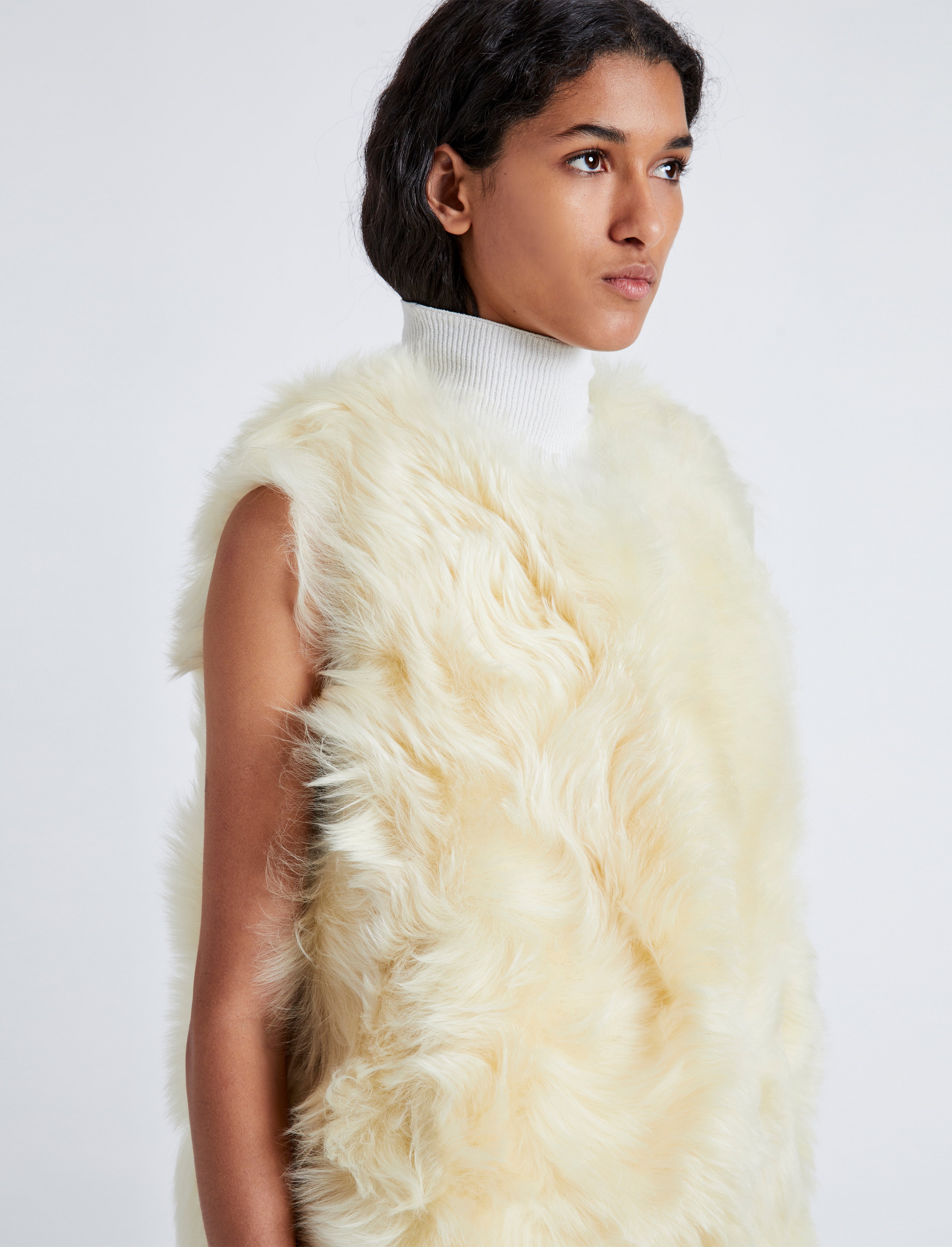 Aubrey Vest in Shearling - 6