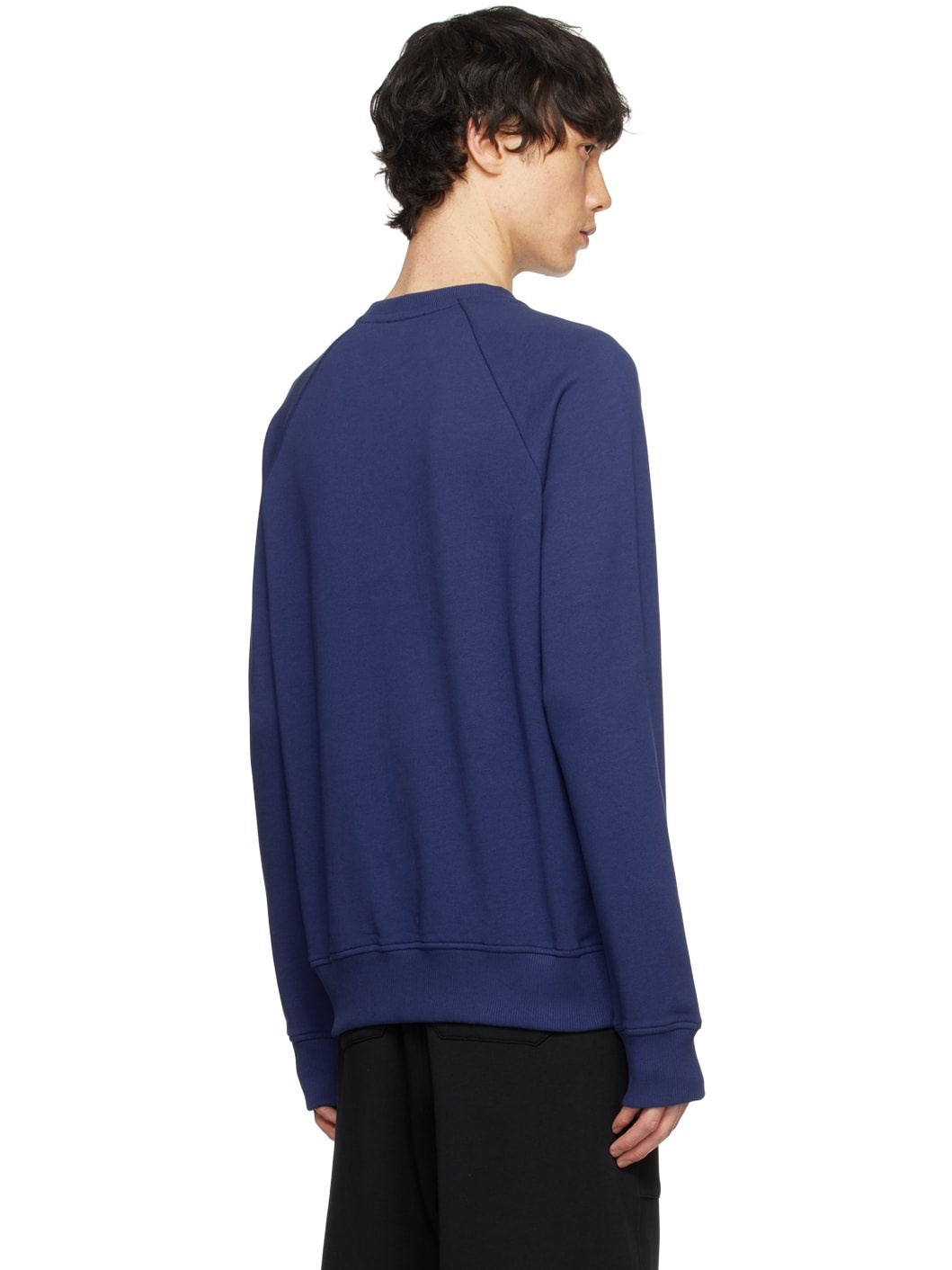 Blue Metallic Flocked Sweatshirt - 3