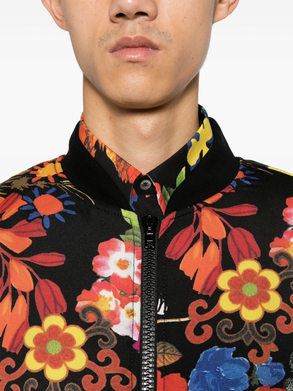 floral-print padded bomber jacket - 5