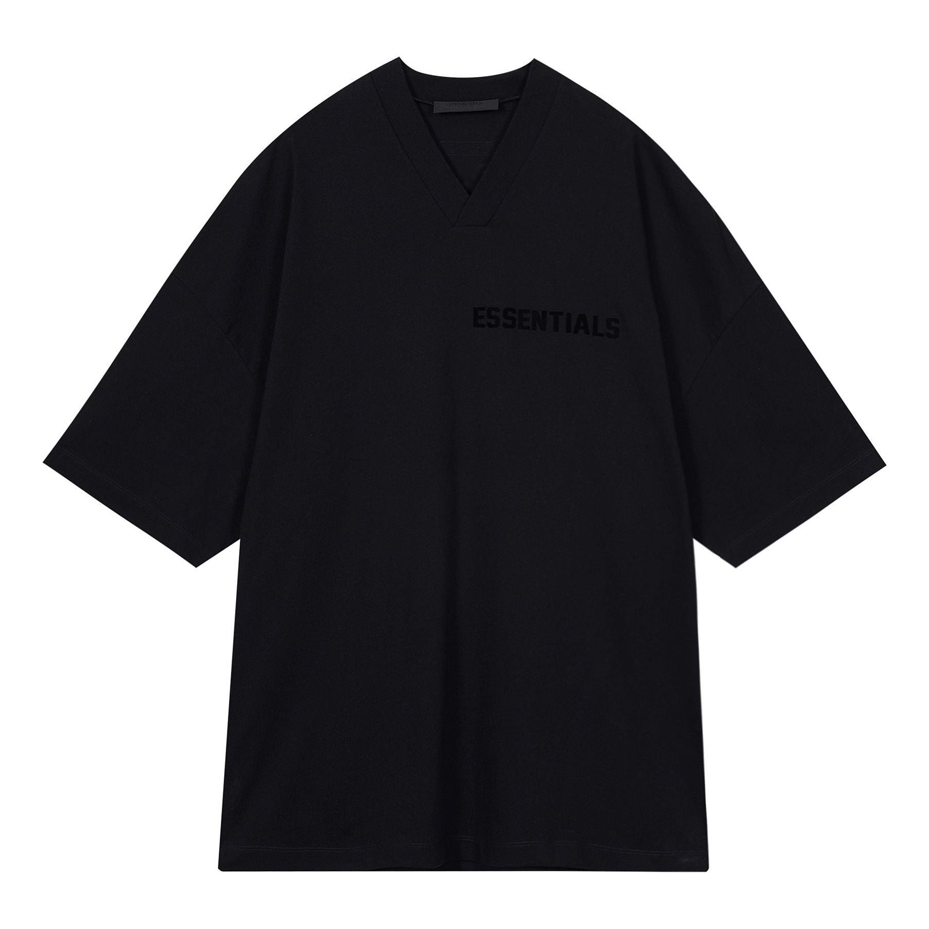 Fear of God Essentials SS23 V-Neck Tee 'Jet Black' 125SP234116F - 1