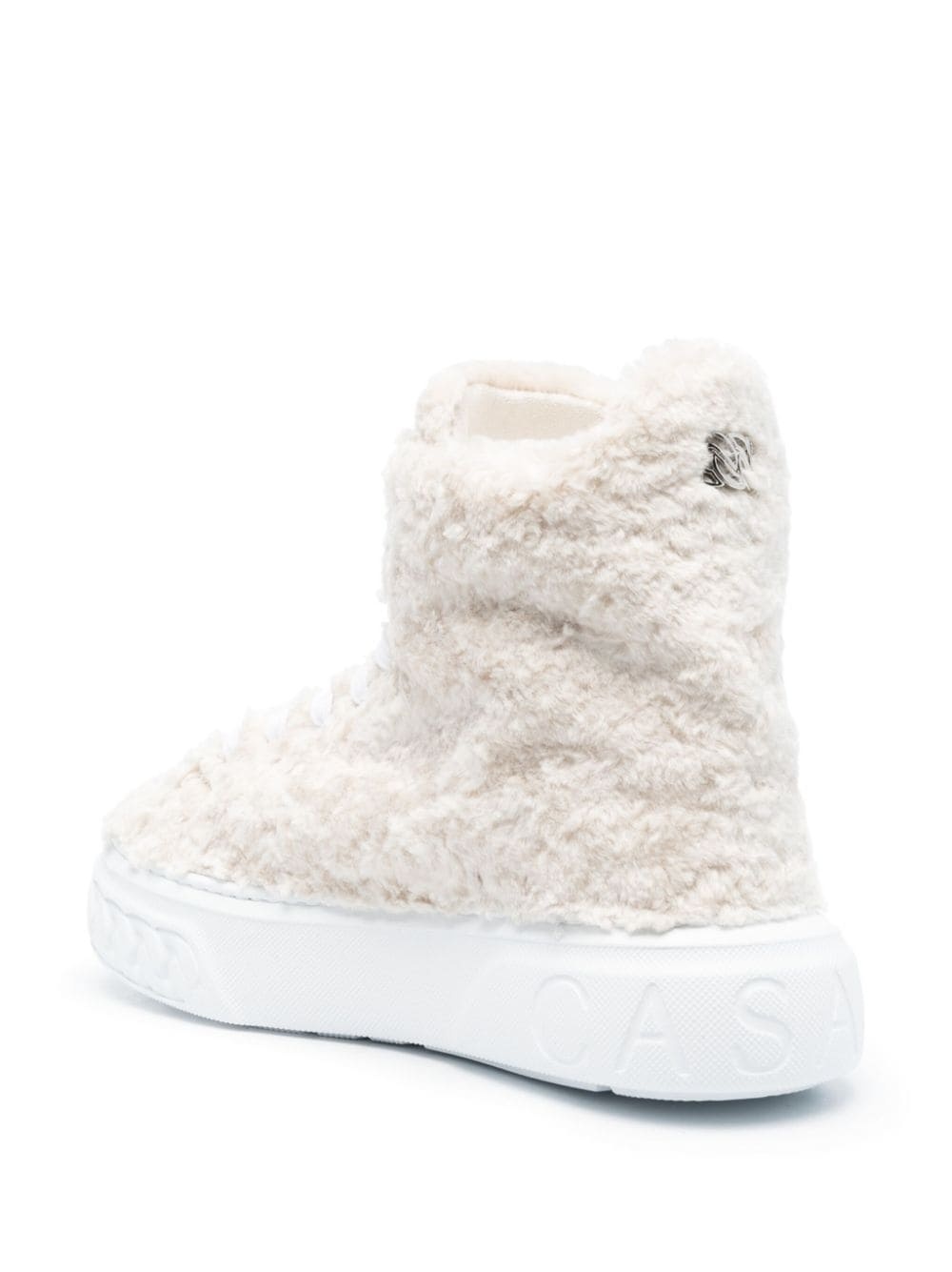 textured high-neck sneakers - 3