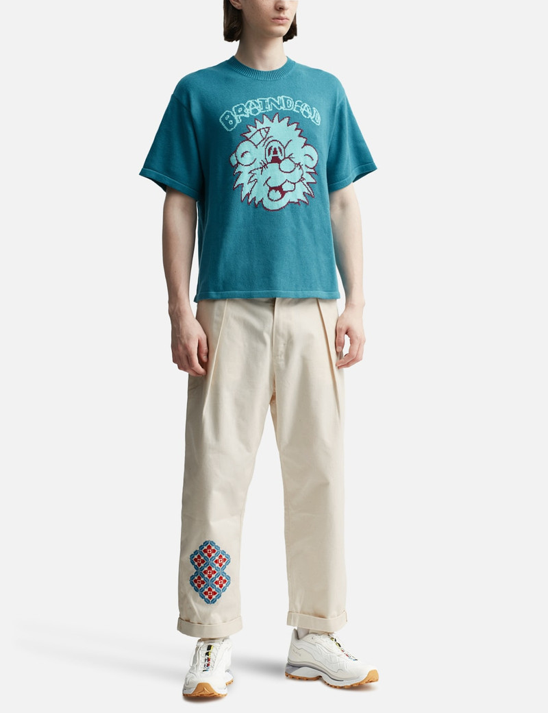 BRAIN DEAD ANARCHY WINK SHORT SLEEVE KNIT SWEATER outlook