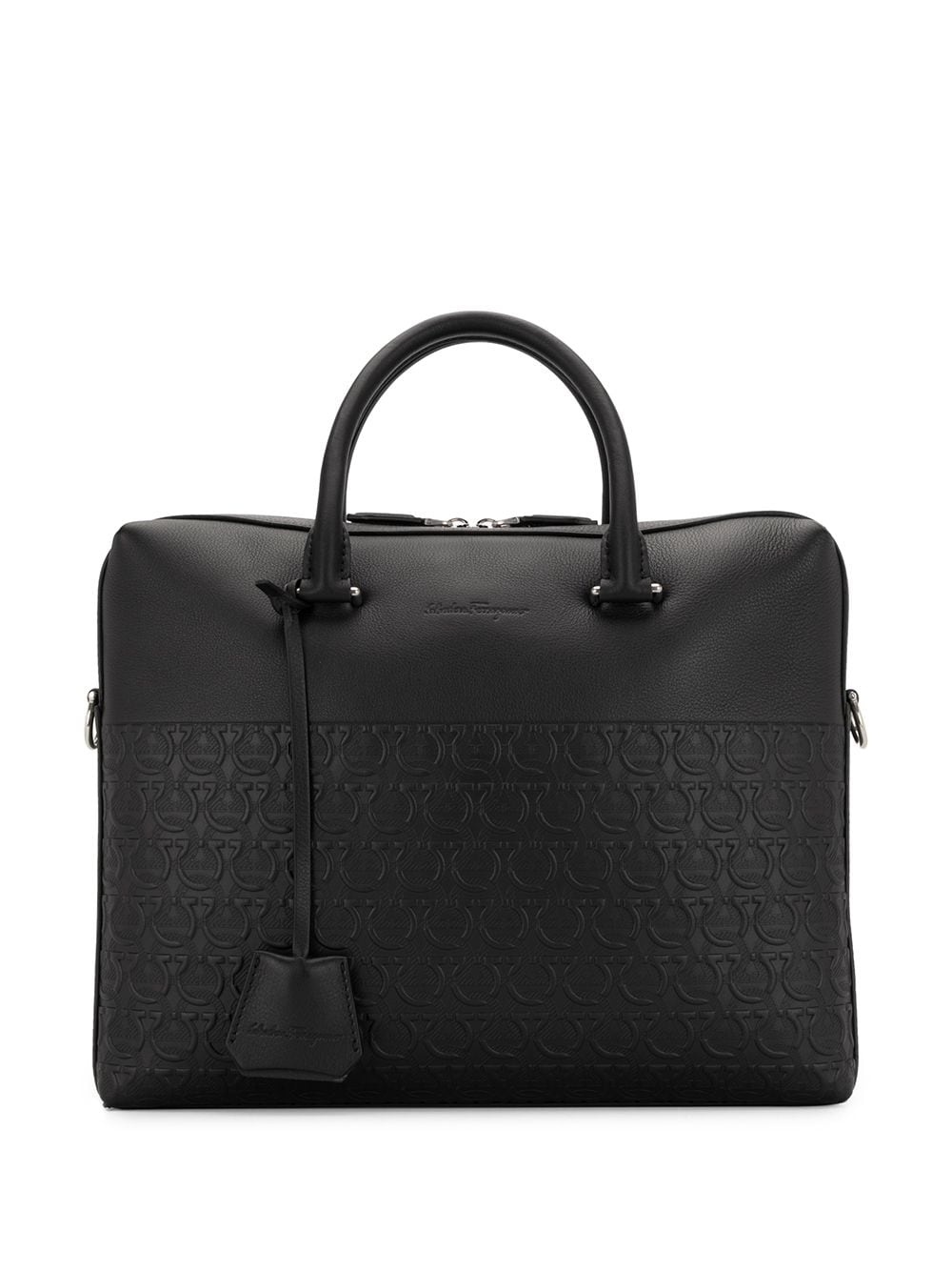 embossed Gancini motifs briefcase - 1