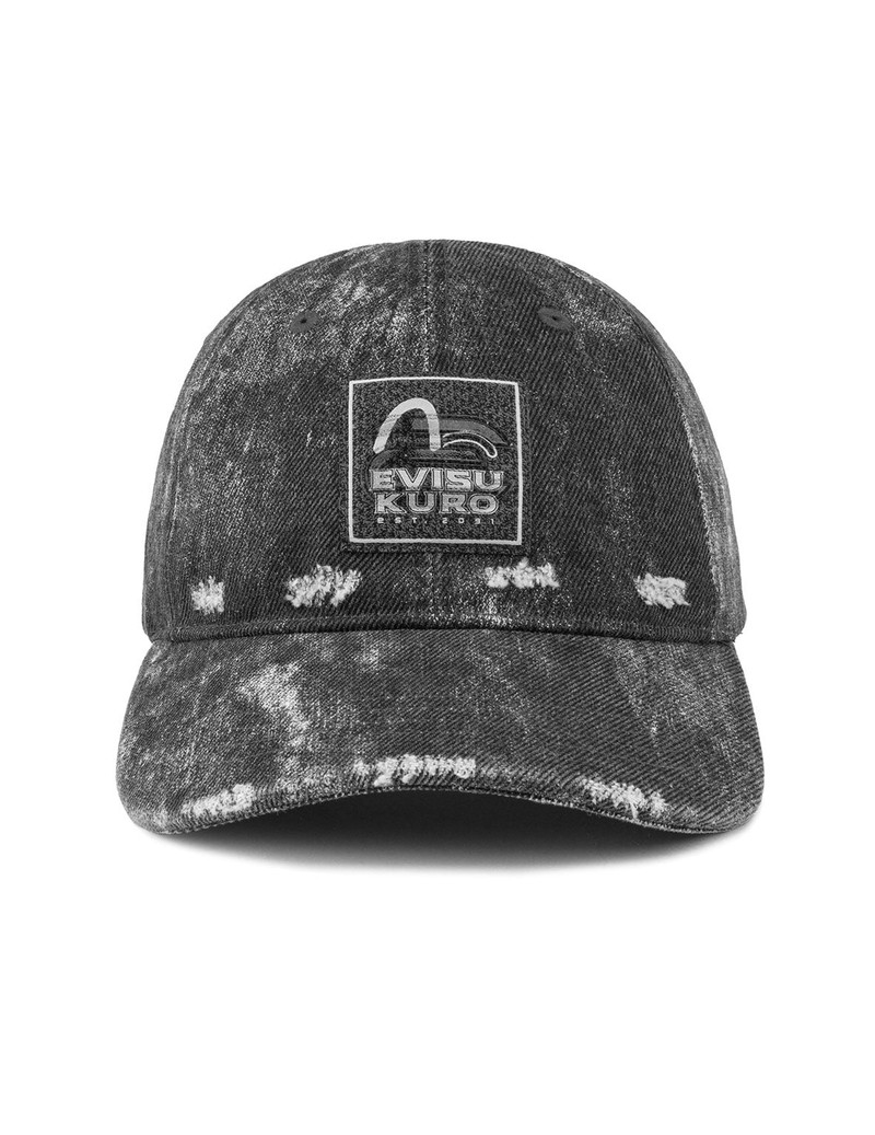EVISUKURO Label Washed Cap 15