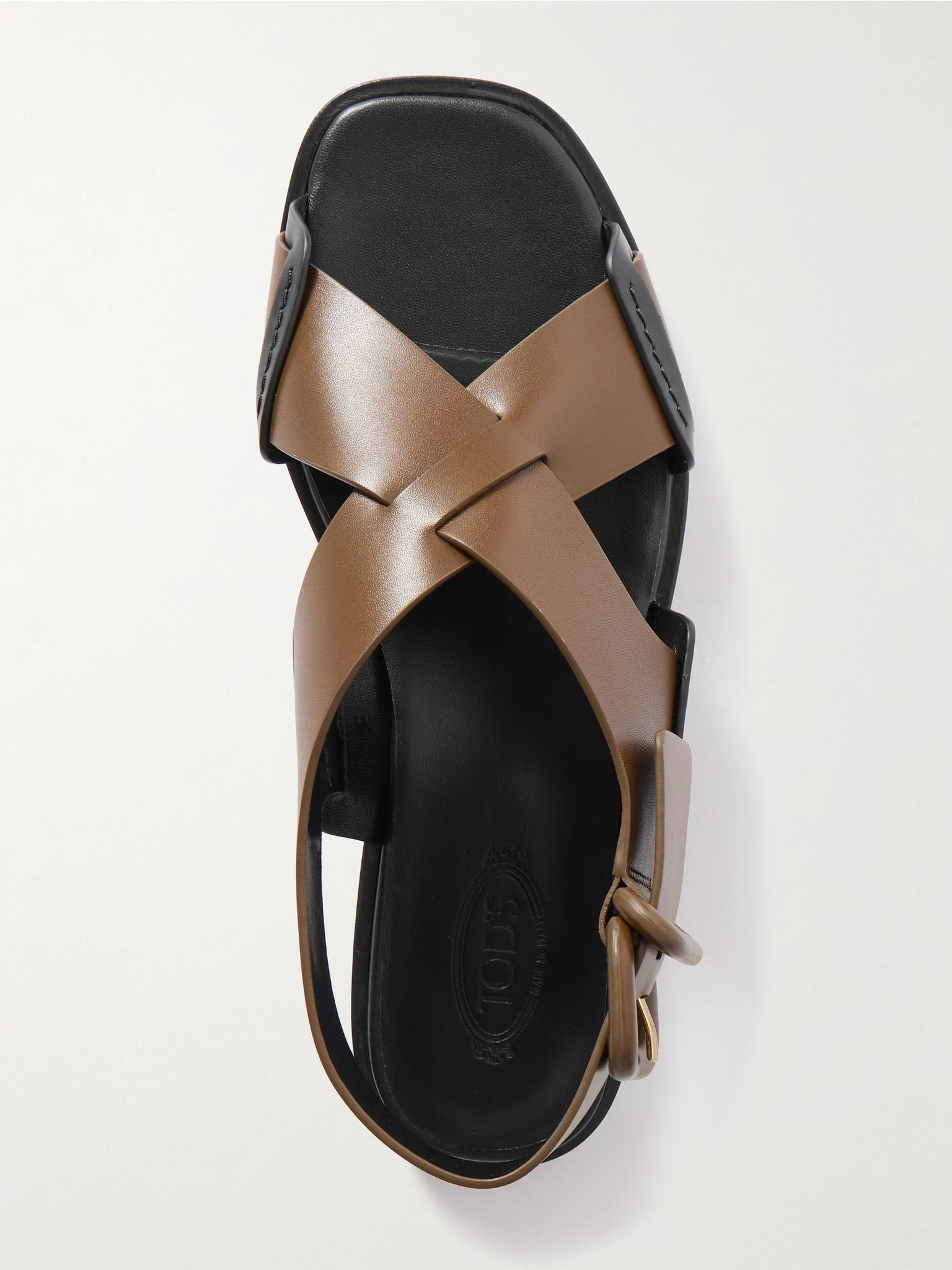 Leather sandals Dark brown - 5