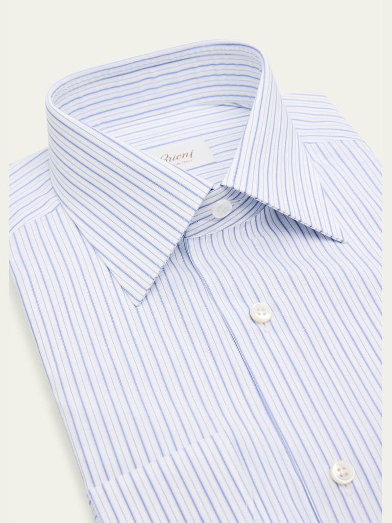 Brioni Men's Cotton Multi-Stripe Point Collar Dress Shirt outlook