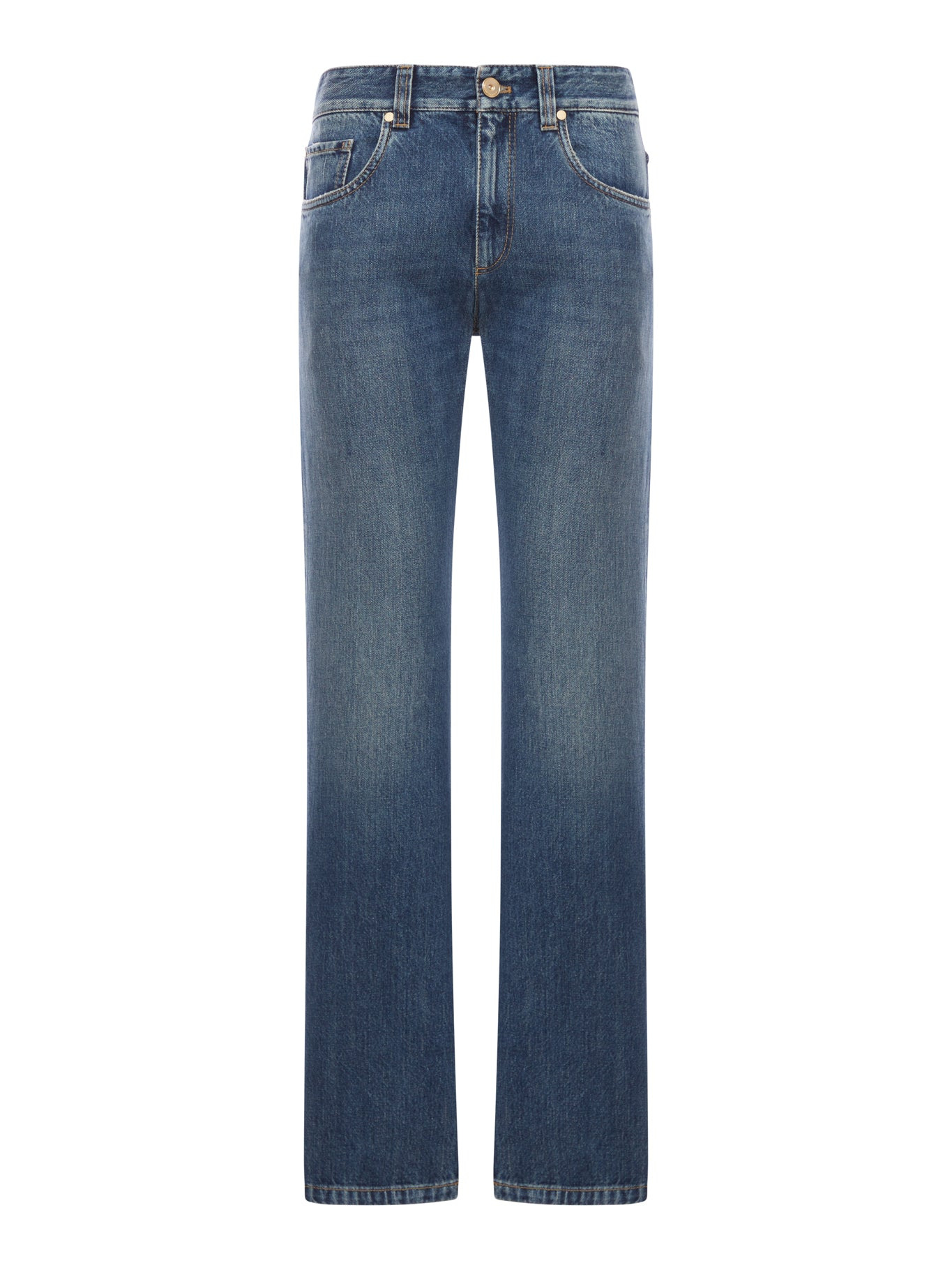 COLUMN PANTS IN AUTHENTIC DENIM WITH MONILE - 2