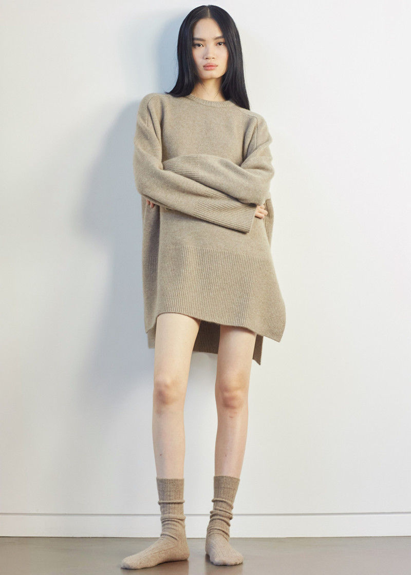 Kairon Cashmere Crewneck Sweater - Beige 5