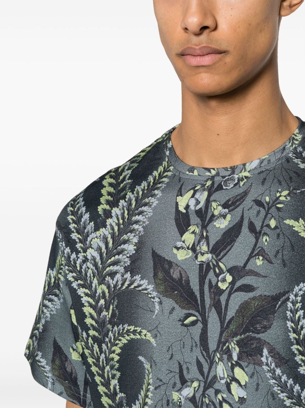 floral-print silk T-shirt - 9