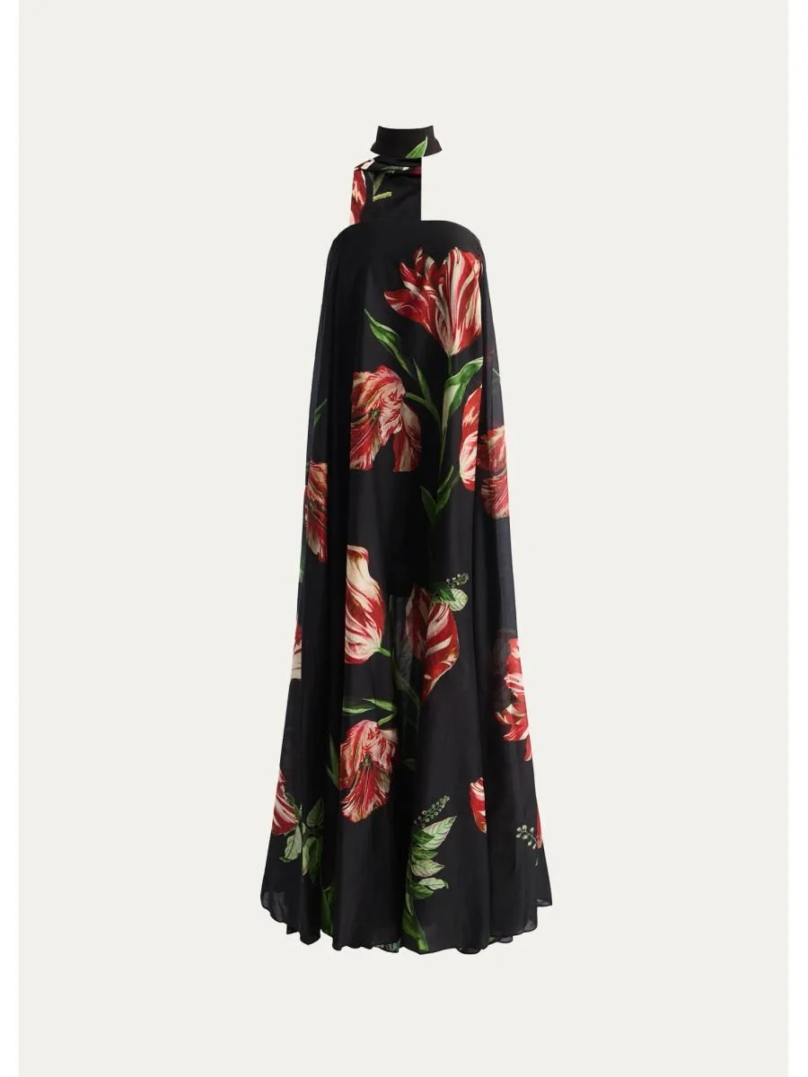 Maricela Floral Scarf Maxi Dress - 1