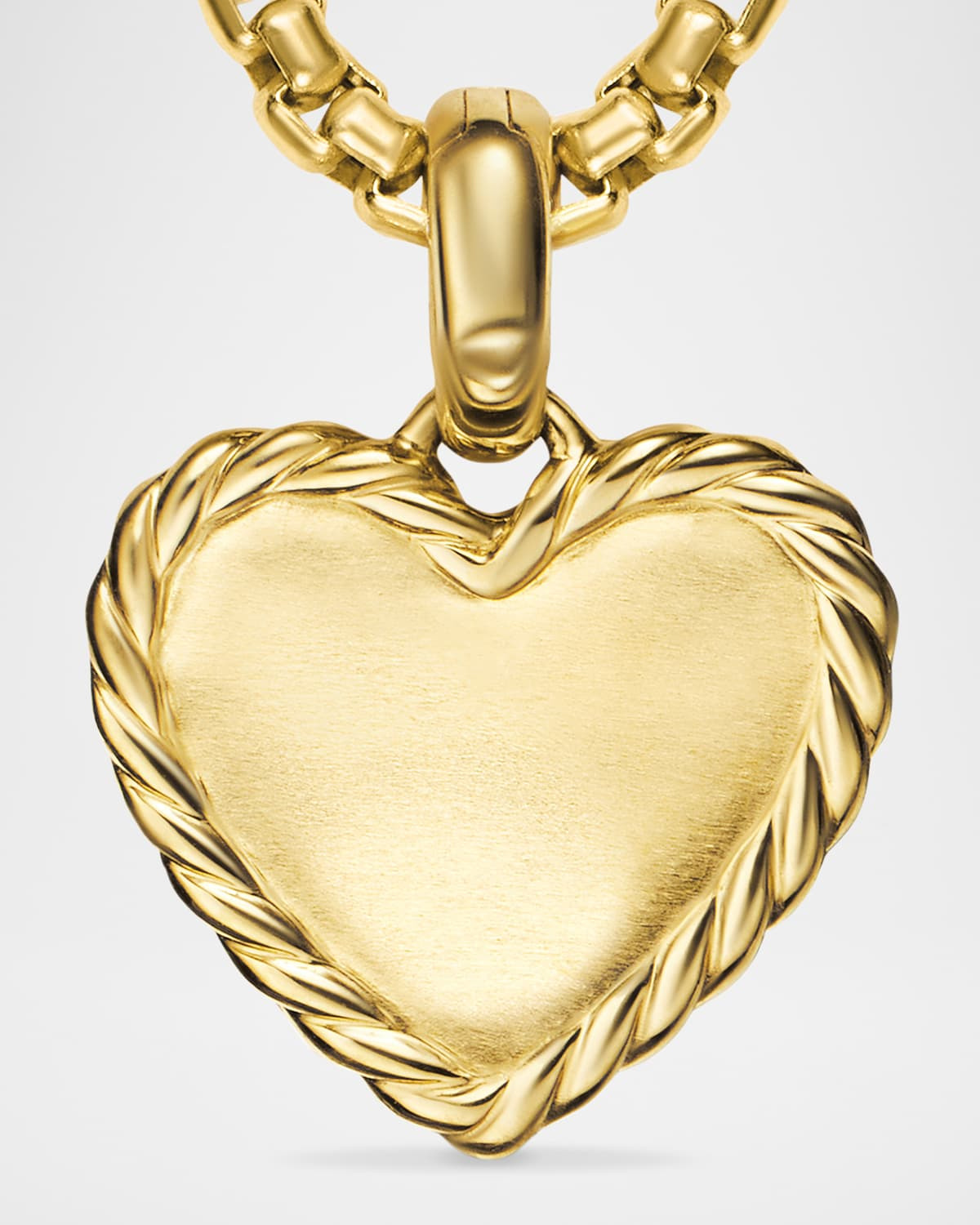 Pave Plate Heart Enhancer with Diamonds in 18K Gold , 17mm - 5