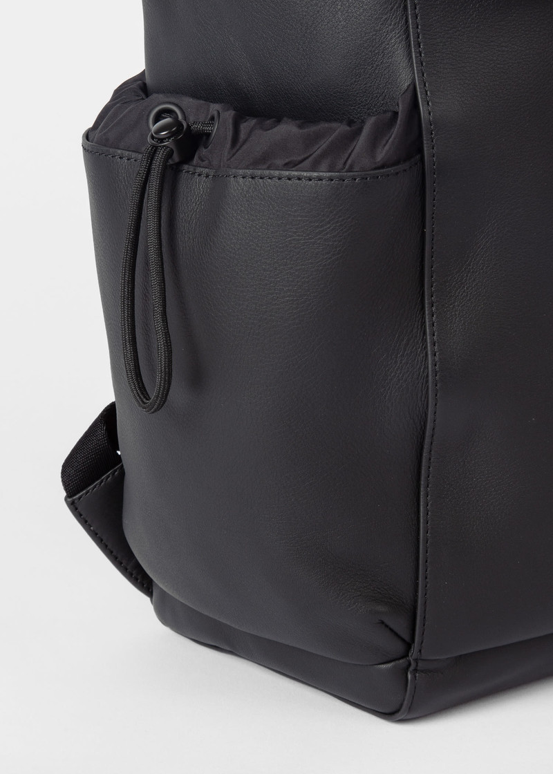 Leather 'Signature Stripe' Flap Backpack 4