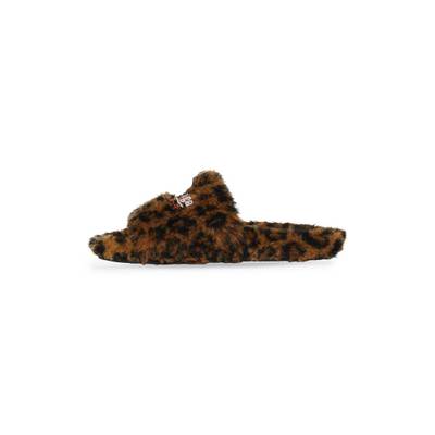 BALENCIAGA Men's Furry Slide Sandal in Beige outlook