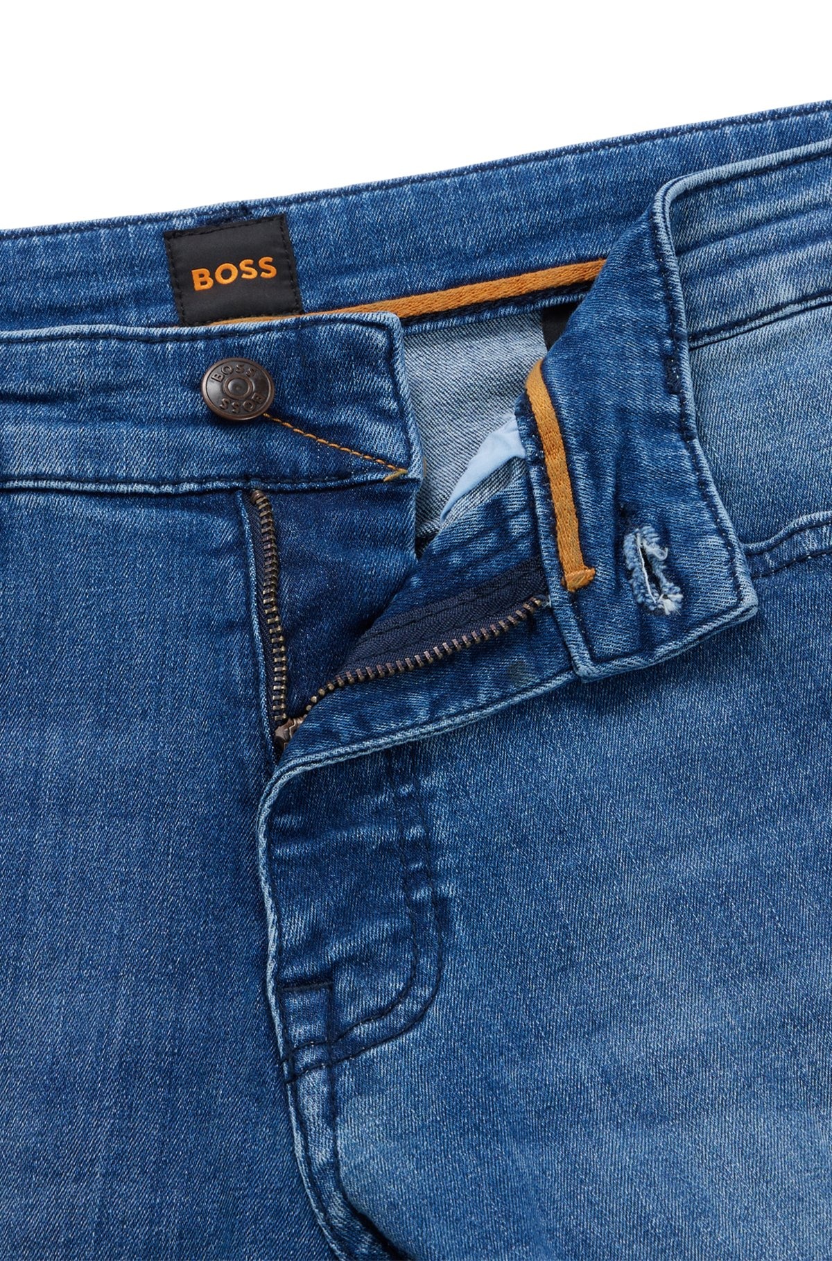 SLIM-FIT JEANS IN BLUE SUPER-STRETCH DENIM - 6