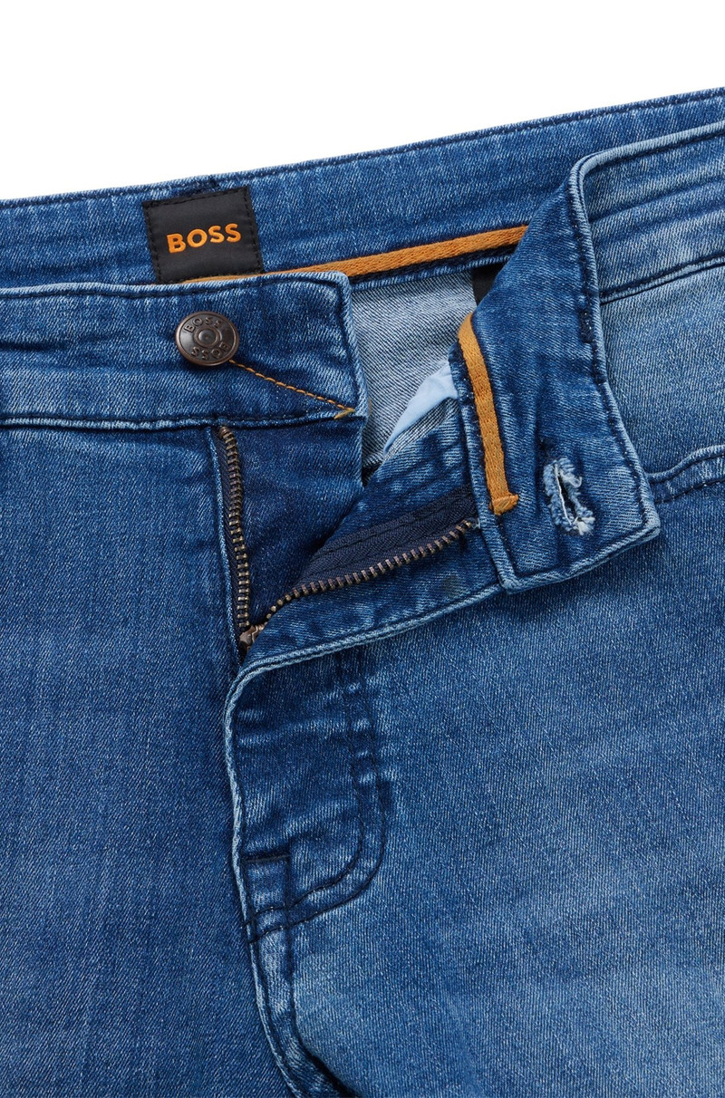 SLIM-FIT JEANS IN BLUE SUPER-STRETCH DENIM 6