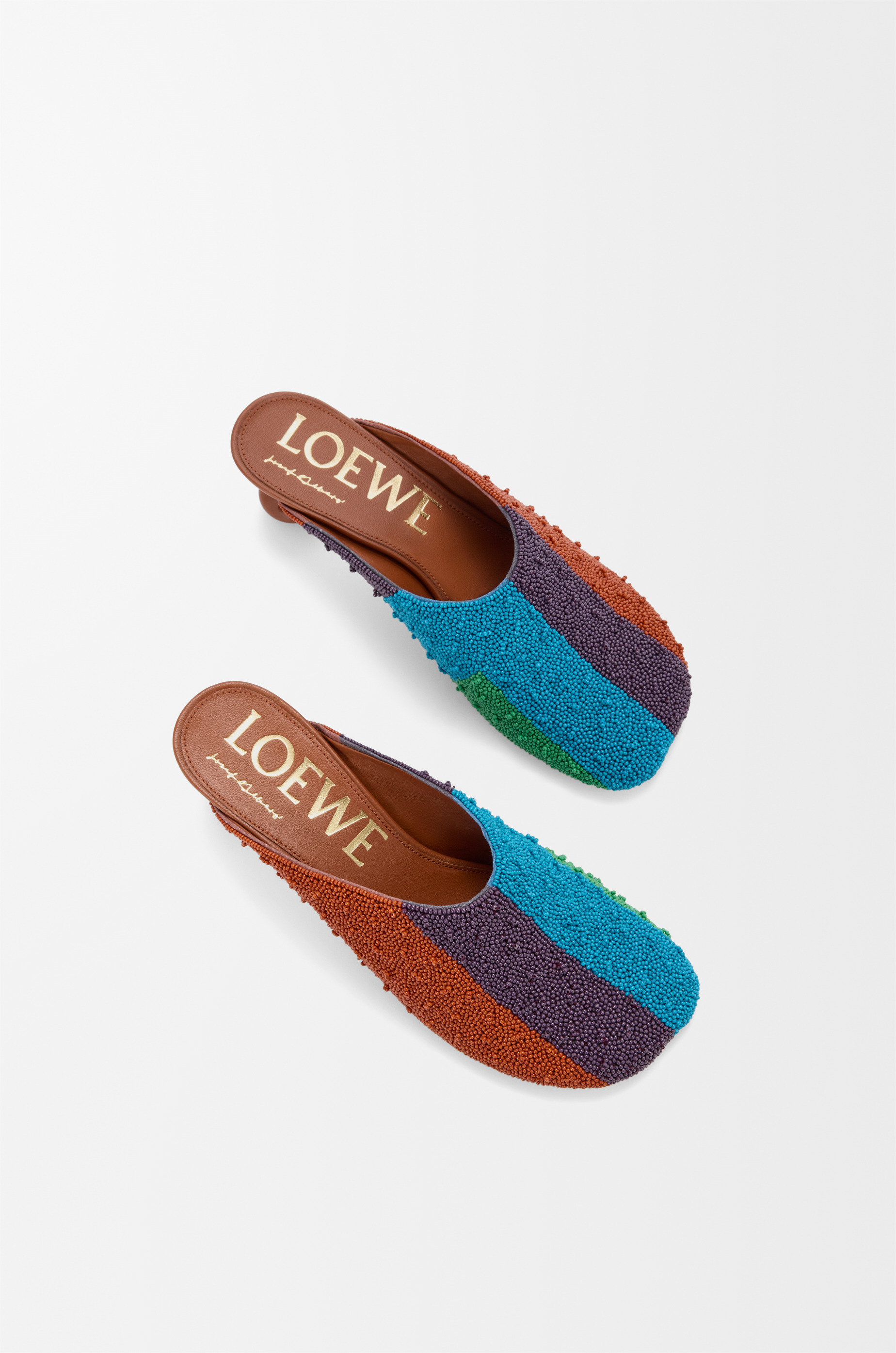 Toy mule in embroidered canvas - 4