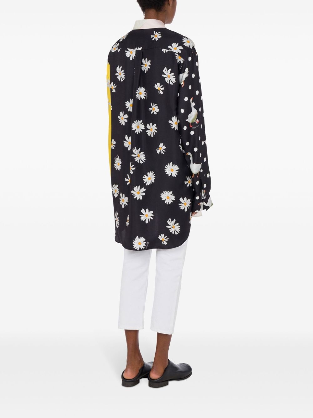 mix-print shirt - 3