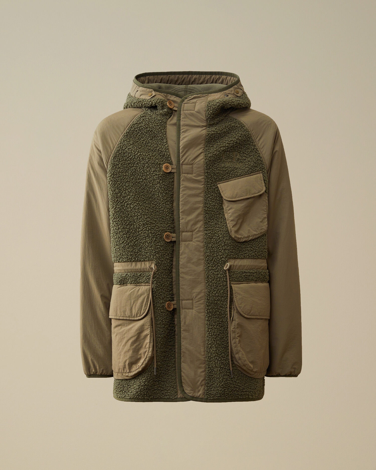 Polar Shell Mixed Hooded Parka - 1