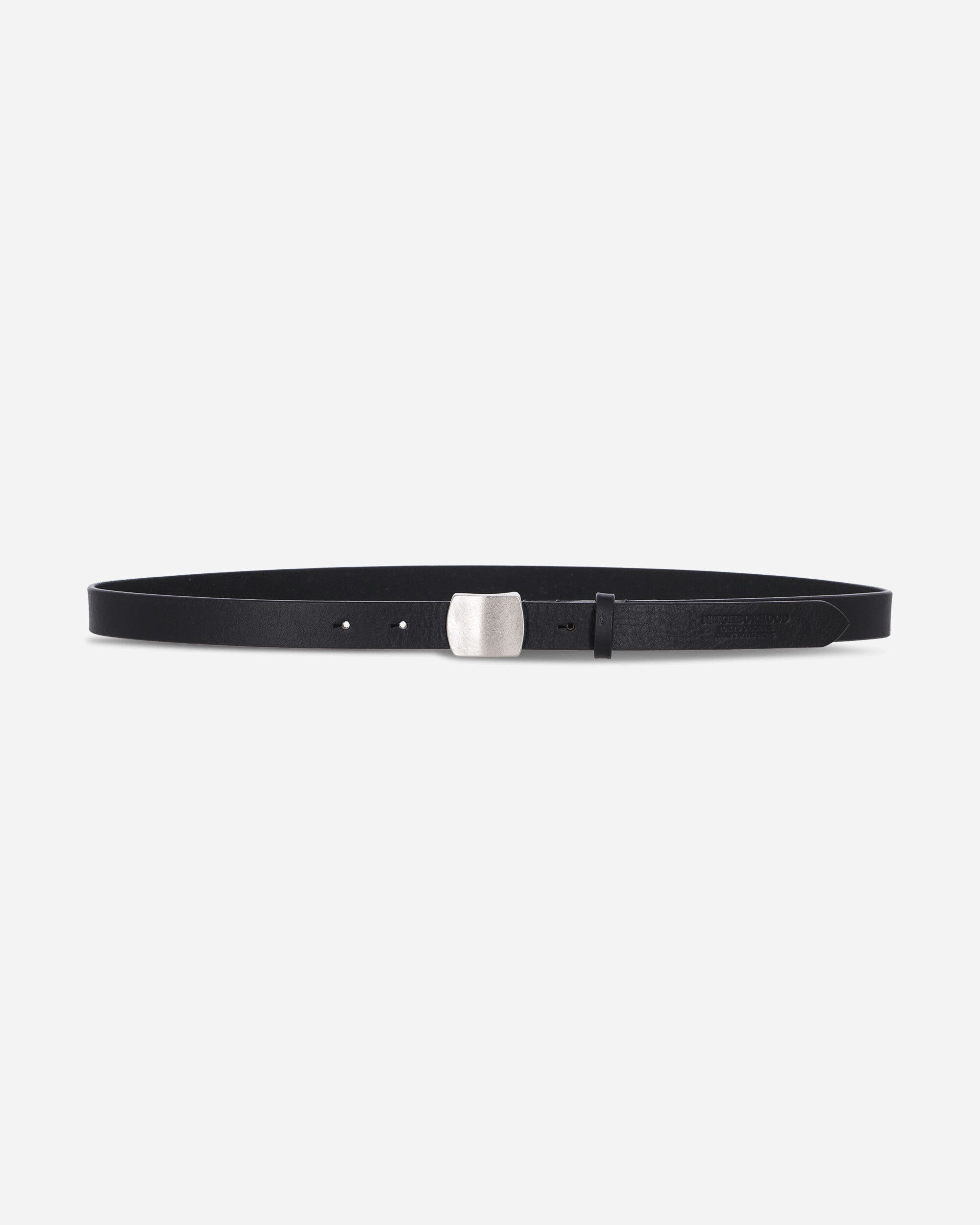 Leather Belt Narrow Black - 2
