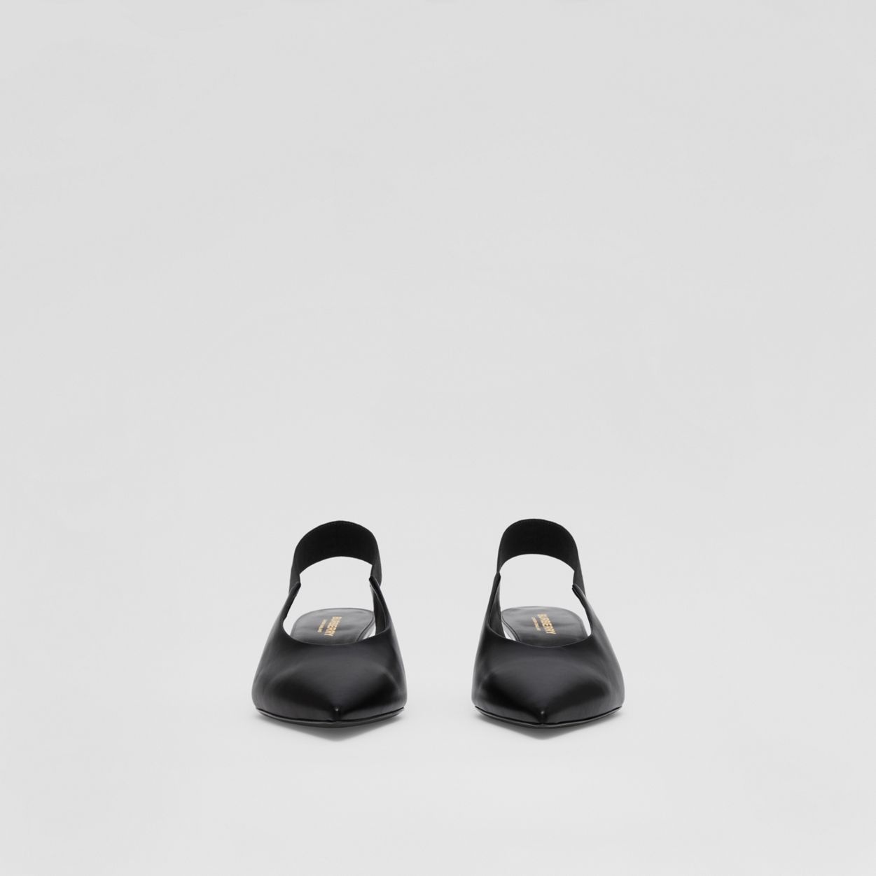 Leather Slingback Pumps - 4