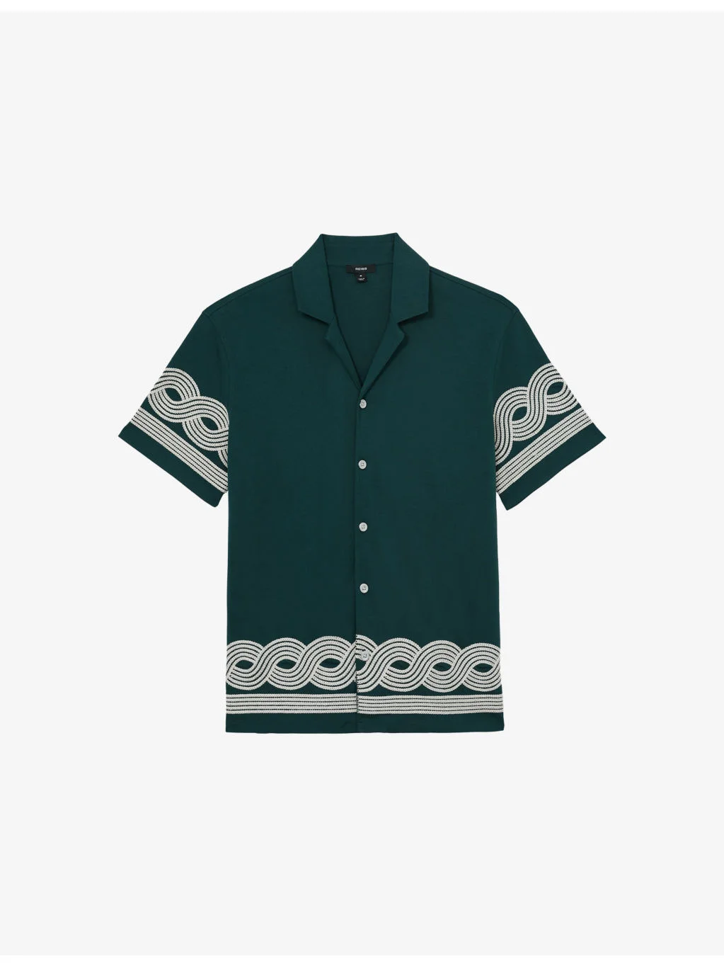 Arden Embroidered-Trim Cotton-Blend Shirt - 1