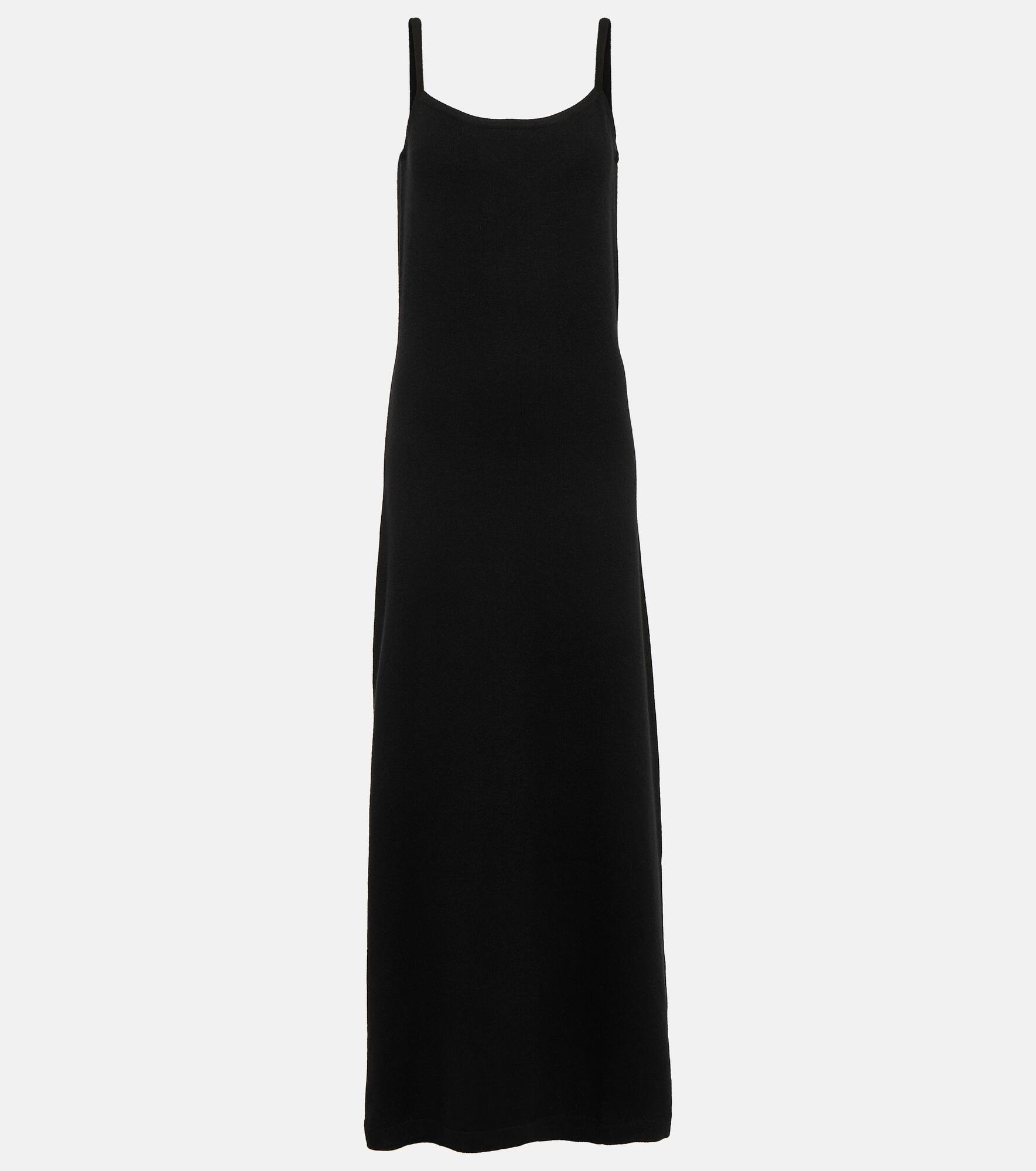 Scarf-detail cashmere maxi dress - 1