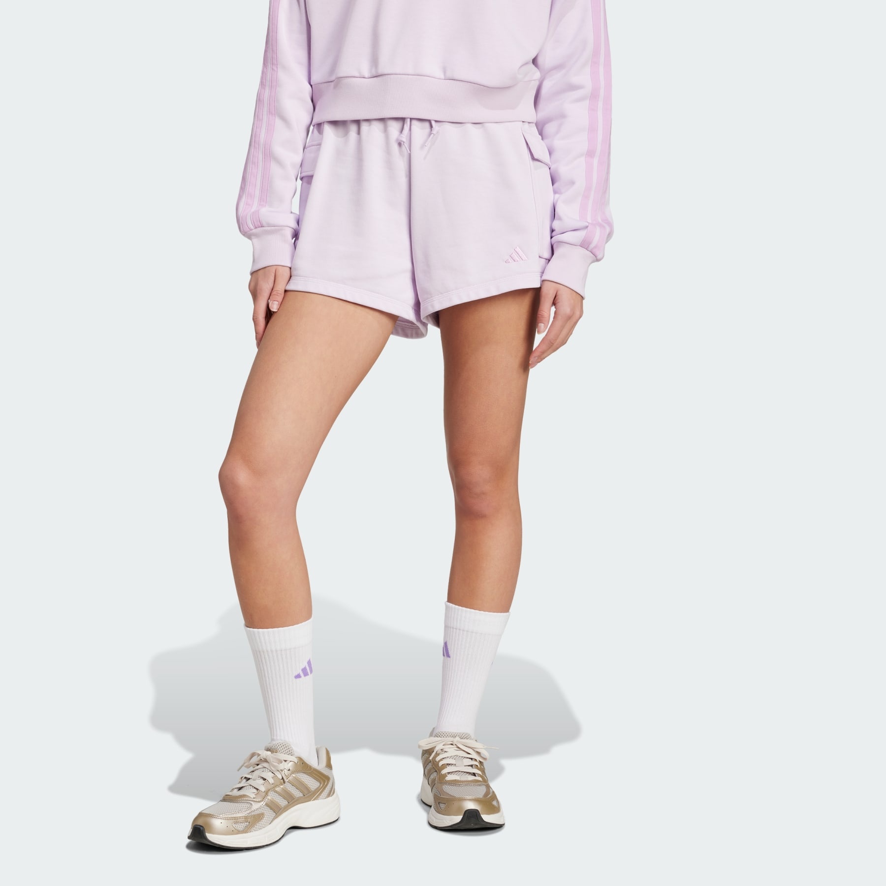 Essentials Small Logo French Terry Cargo Shorts - 2