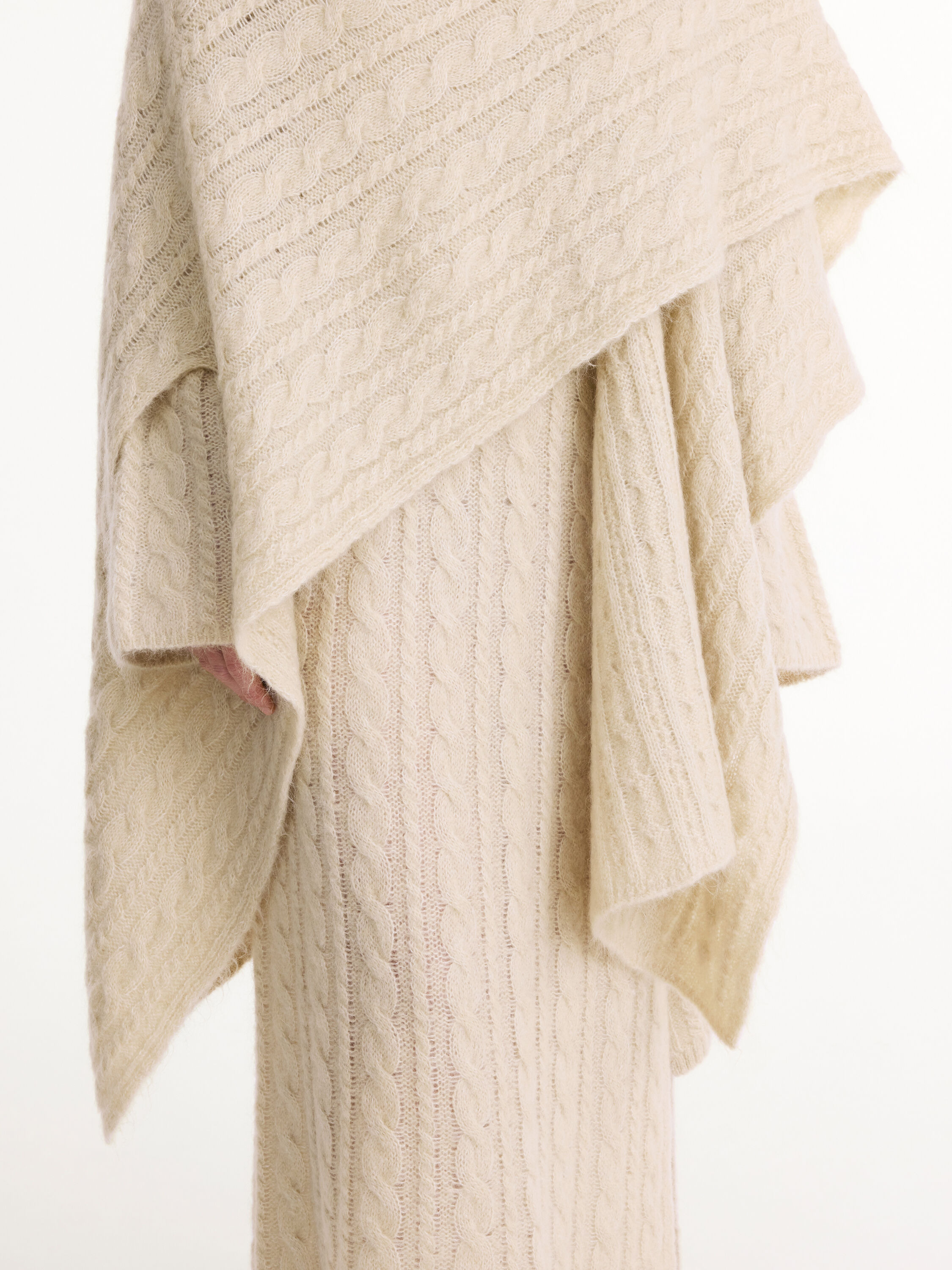 Kassillas wool-blend poncho - 4