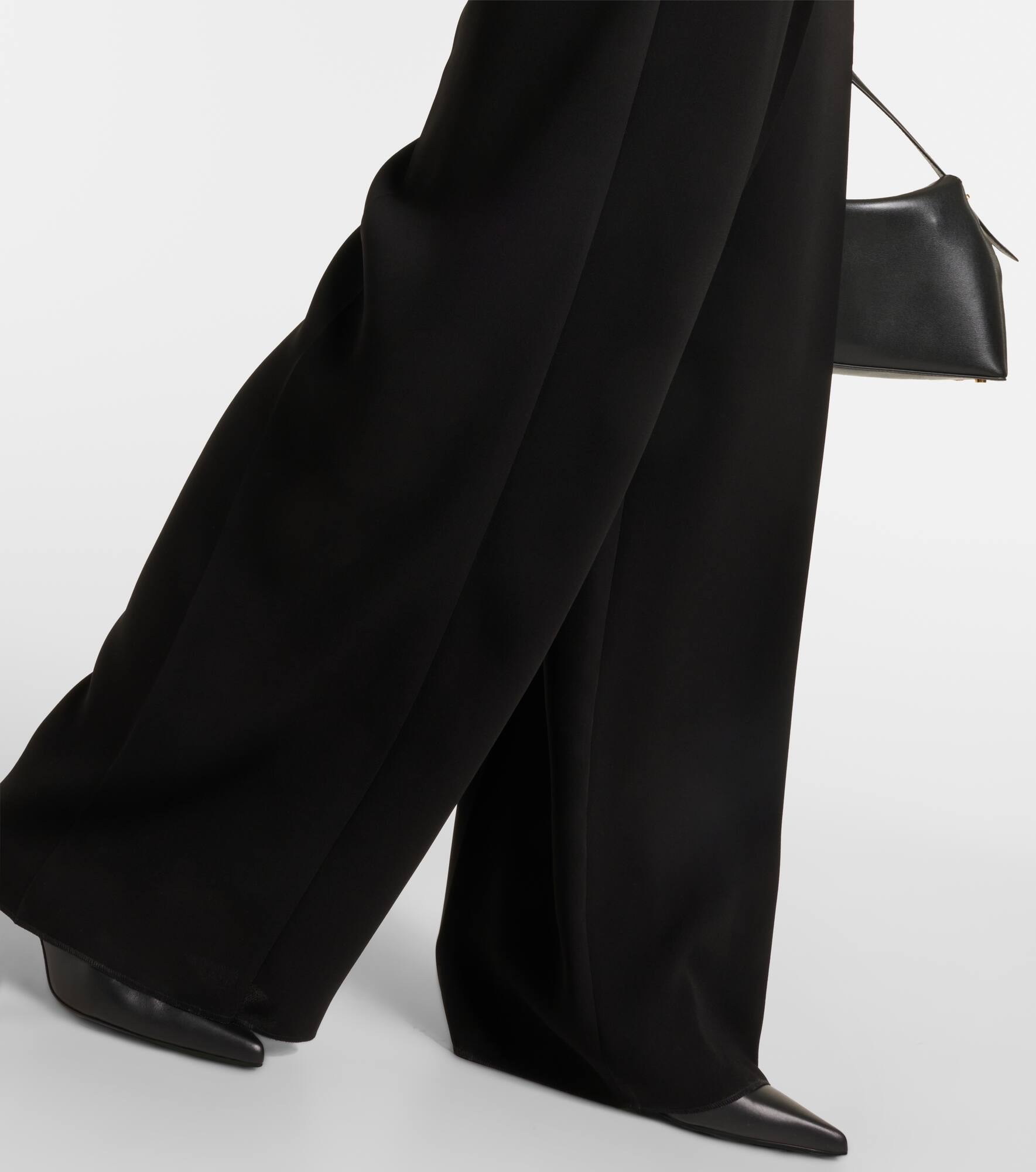 Pleated cady wide-leg pants - 5