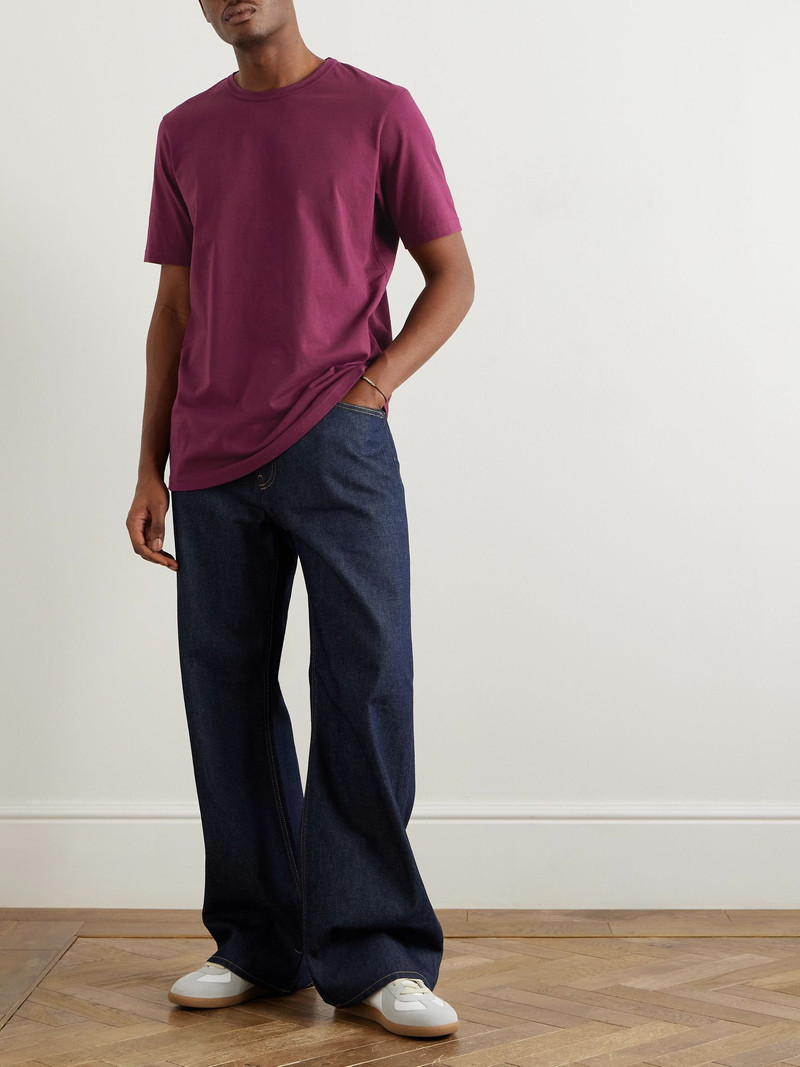 GABRIELA HEARST Bandeira Cotton-Jersey T-Shirt Purple outlook