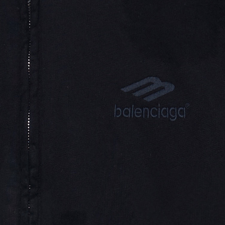 Balenciaga Heavy Metal Zip-Up Hoodie Small Fit 'Black Faded' 744454TOVD81055 - 3