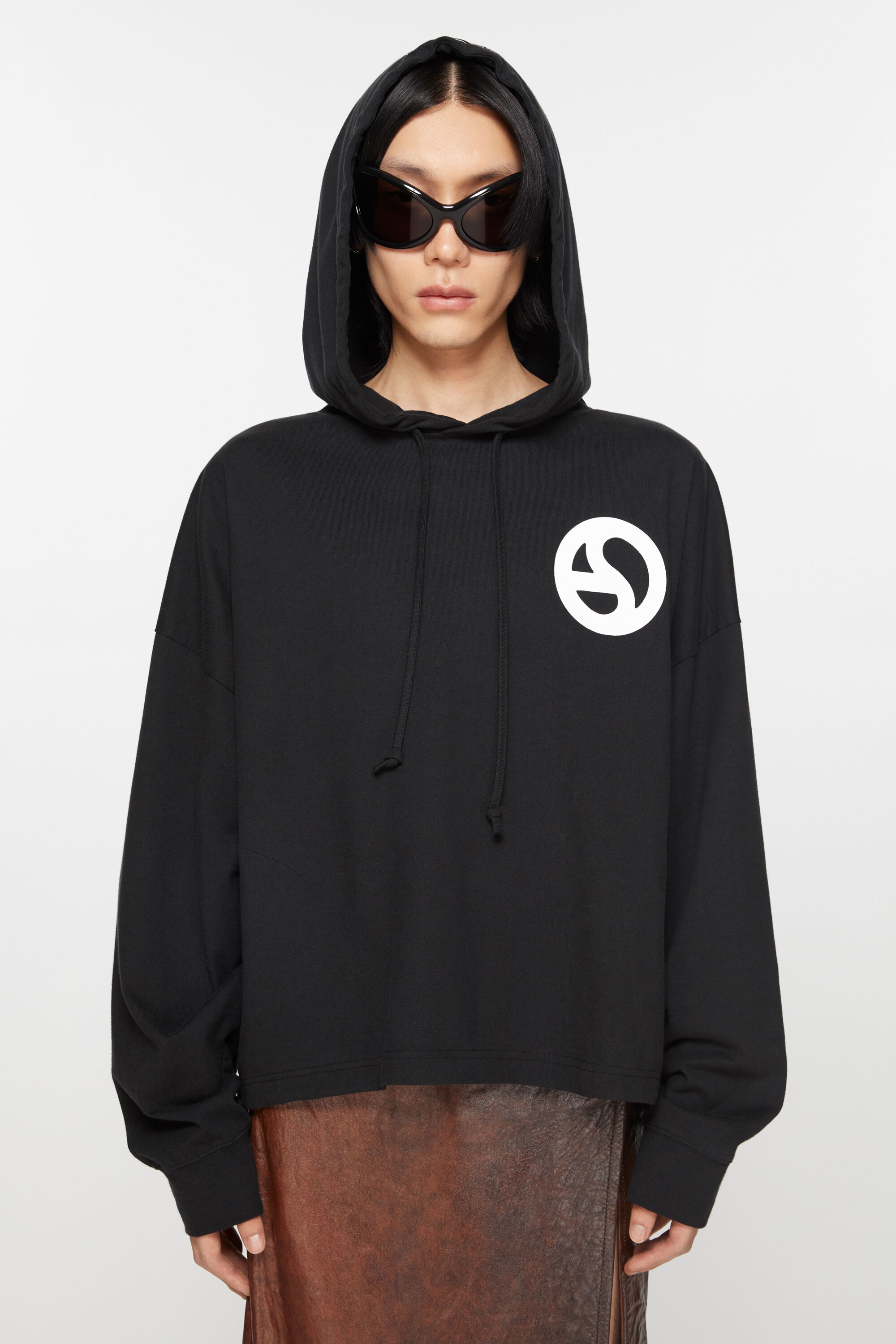 [ACNE] HOOD SWEATER black フーディセーター フェードブラック Acne Studios Hooded sweater - Black | REVERSIBLE