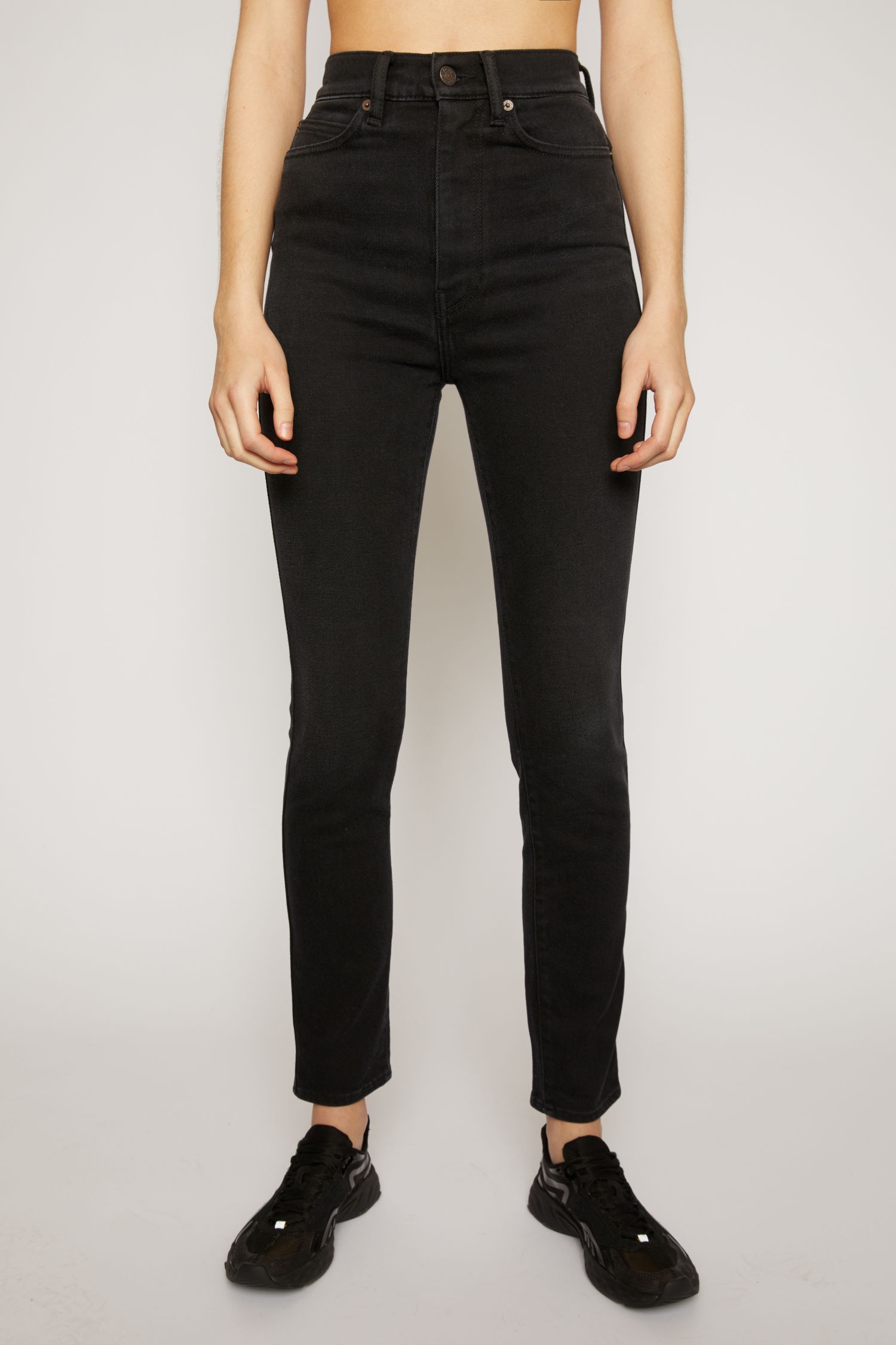 Super high-rise skinny jeans washed black - 2