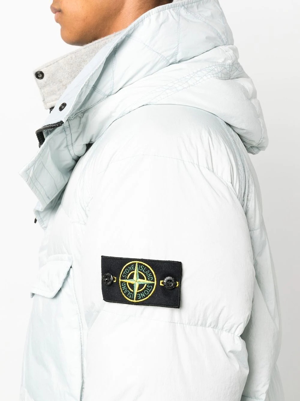 Compass-motif down jacket - 5