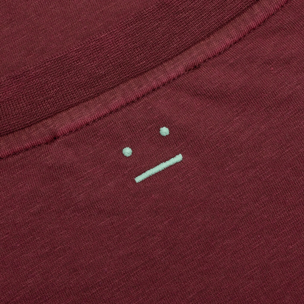 CREW NECK T-SHIRT - WINE RED - 4