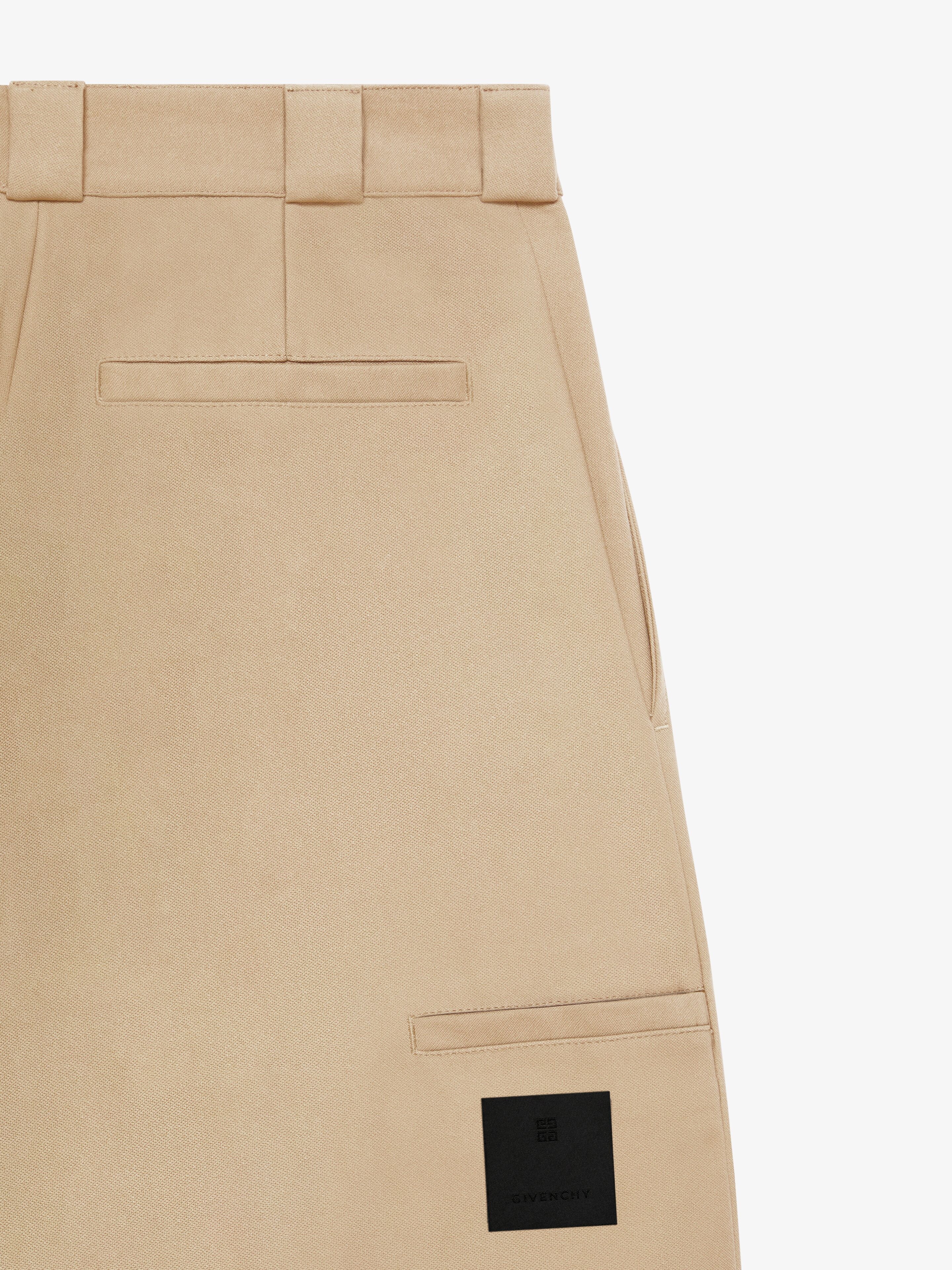 EXTRA WIDE CHINO BERMUDA SHORTS IN CANVAS - 5