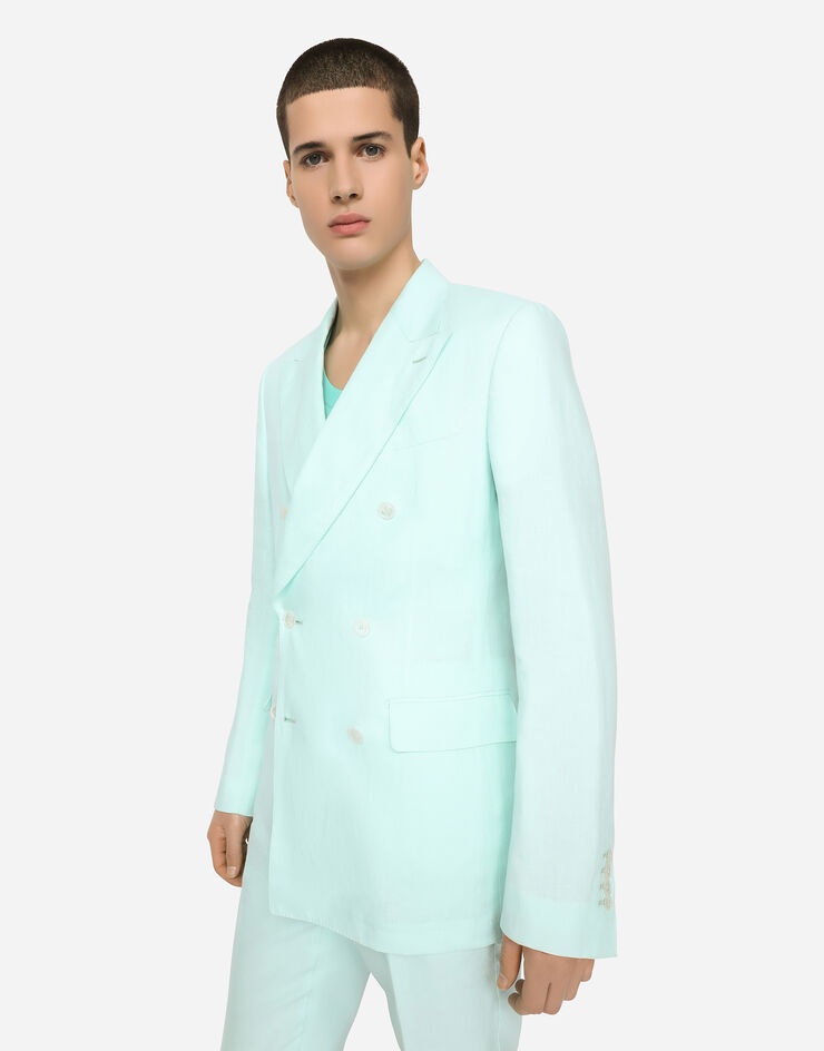 Double-breasted linen Sicilia-fit suit - 4