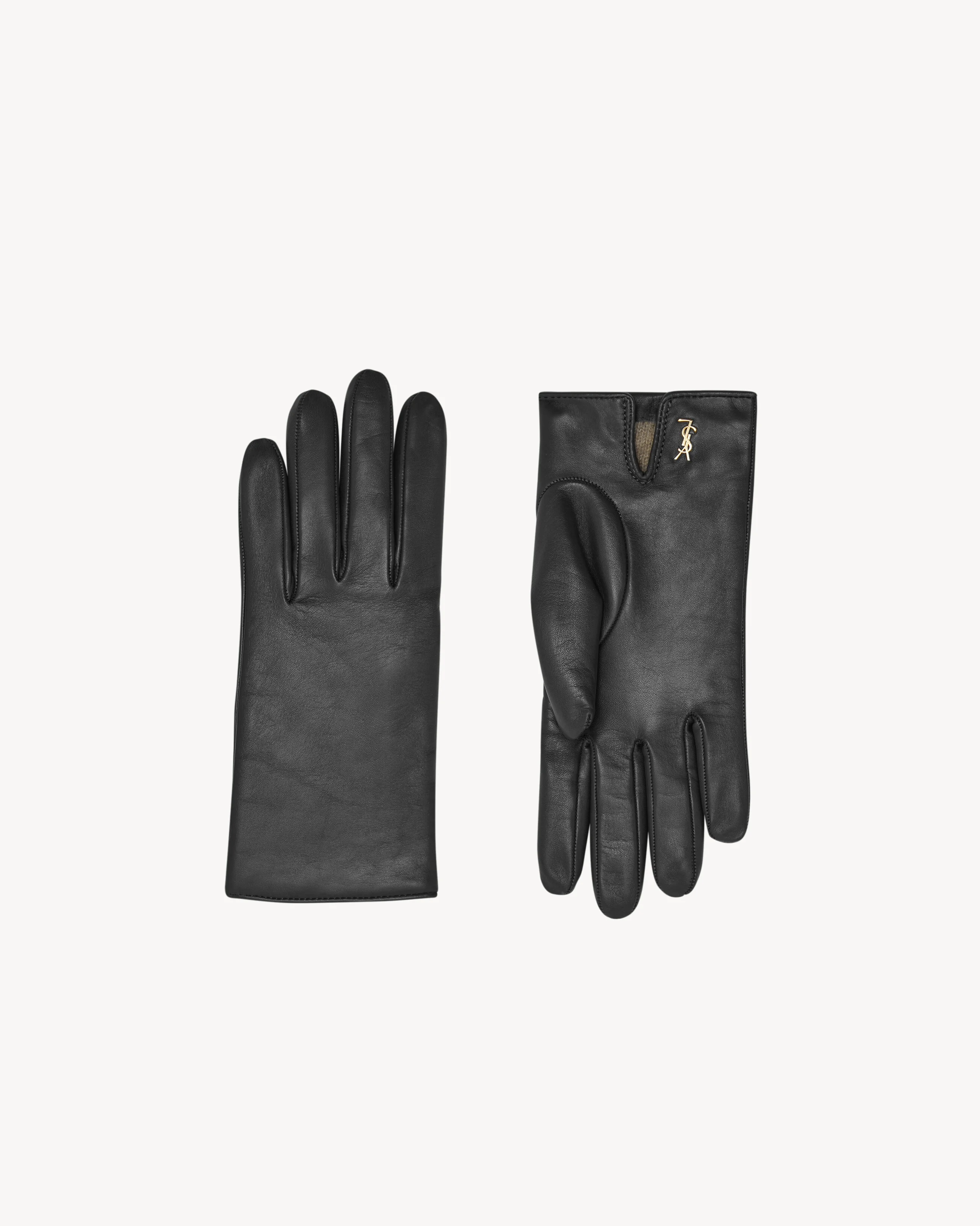 cassandre short gloves in lambskin and cashmere - 1