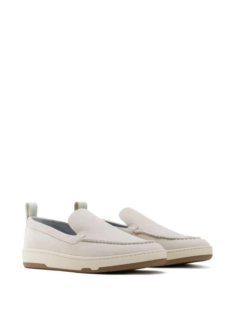 Lanvin stitched panelled loafers outlook