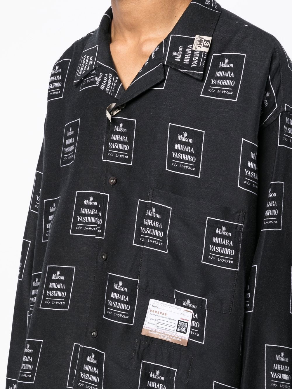 all-over logo-print shirt - 5