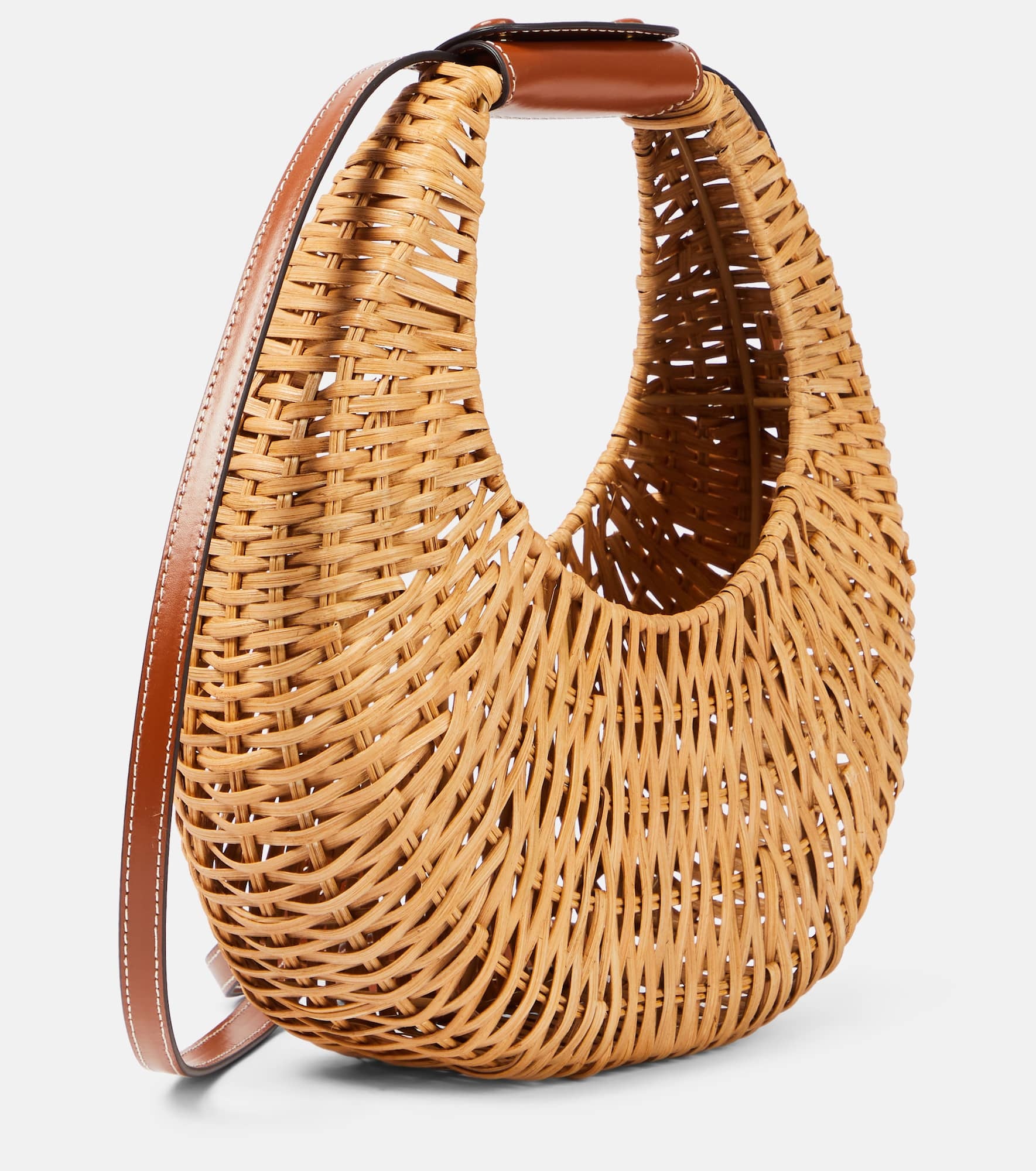 Moon Mini wicker tote bag - 4