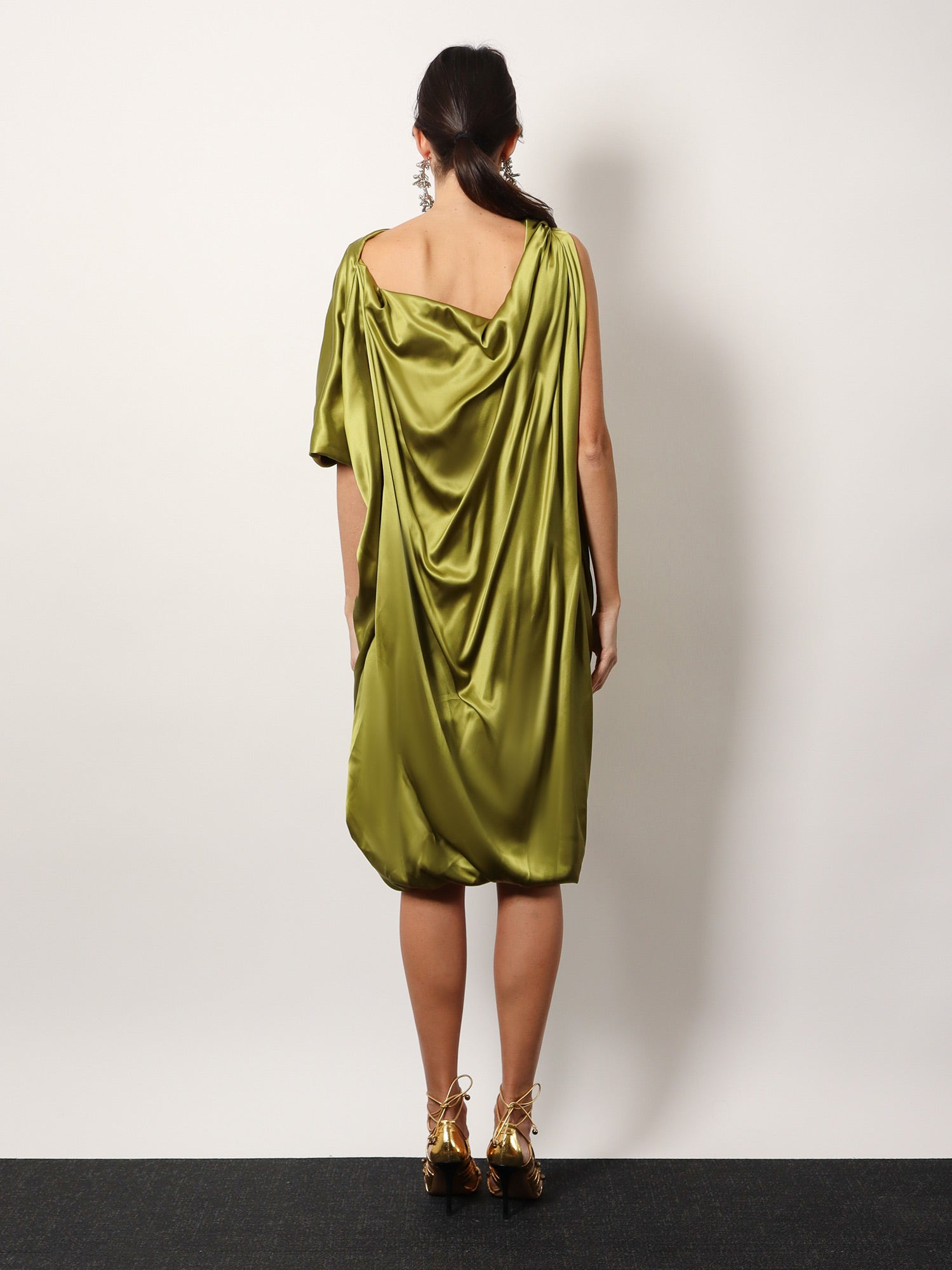 Dalant Silk Dress With Lateral Knot - 5