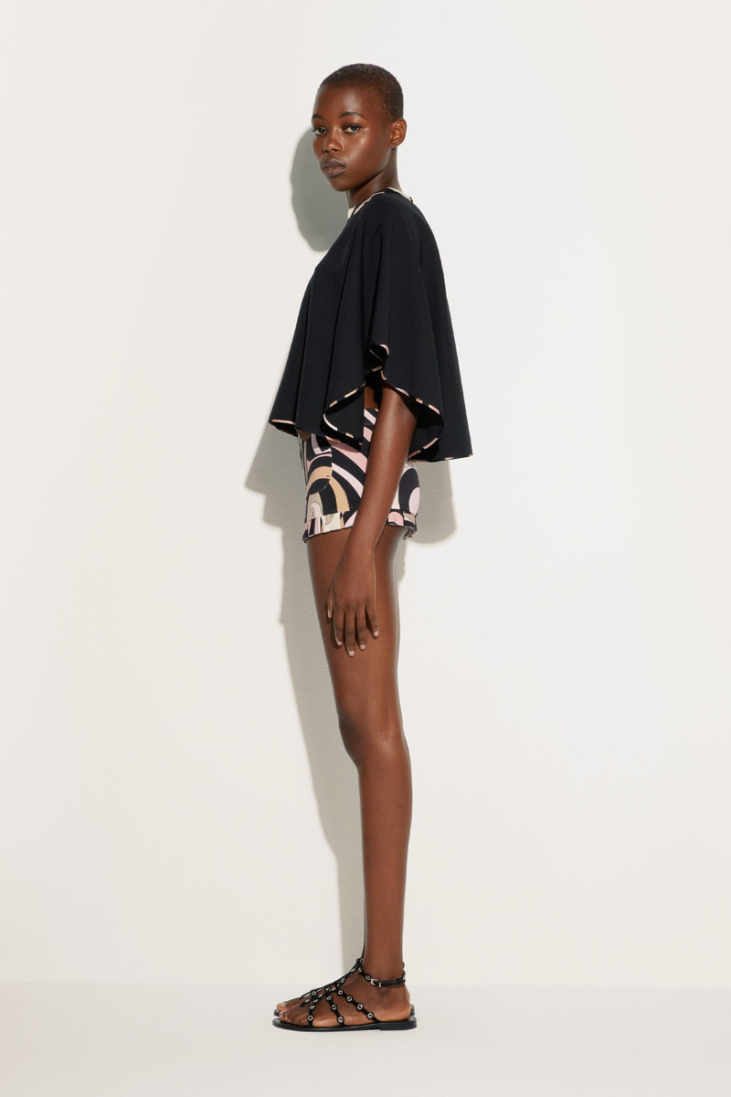 CAPE BLOUSE WITH PRINTED DETAILS 3