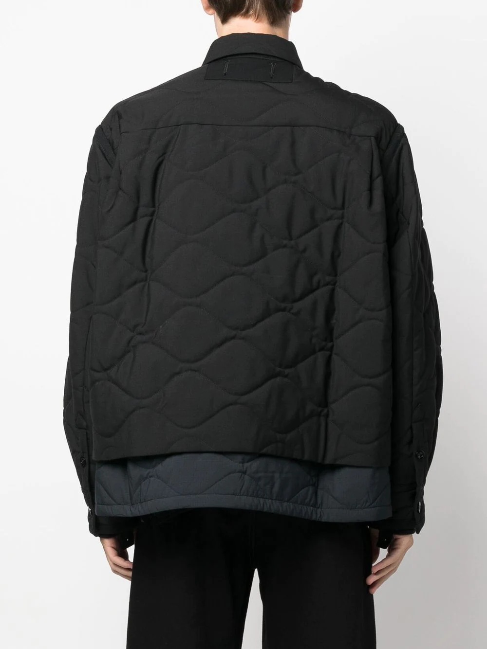 button-up quilted jacket - 4