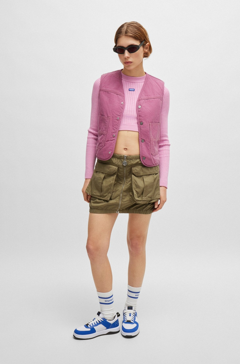 HUGO RELAXED-FIT WAISTCOAT IN COTTON CANVAS outlook